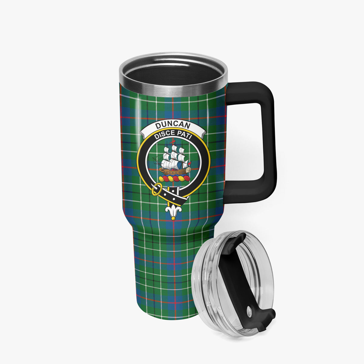 Duncan Ancient Tartan Crest 40 oz Insulated Tumbler with Handle