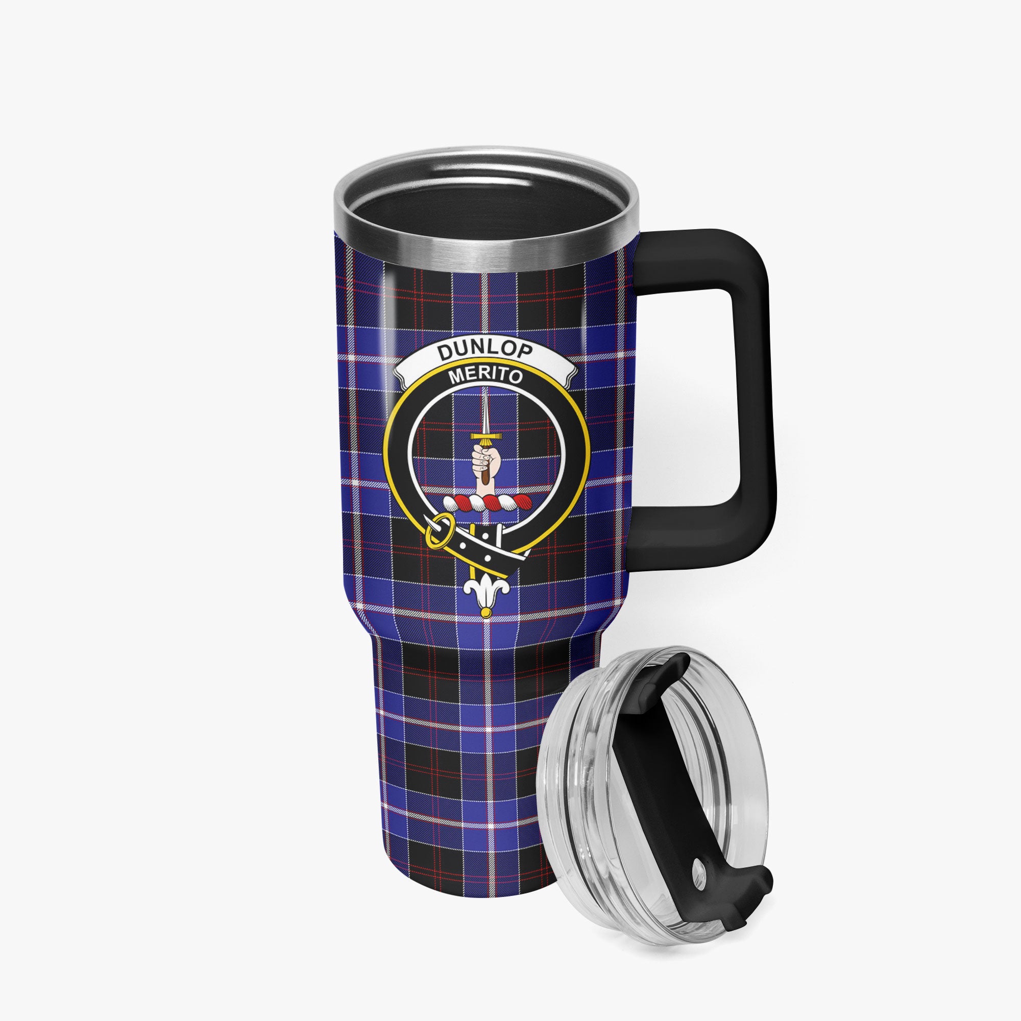 Dunlop Modern Tartan Crest 40 oz Insulated Tumbler with Handle