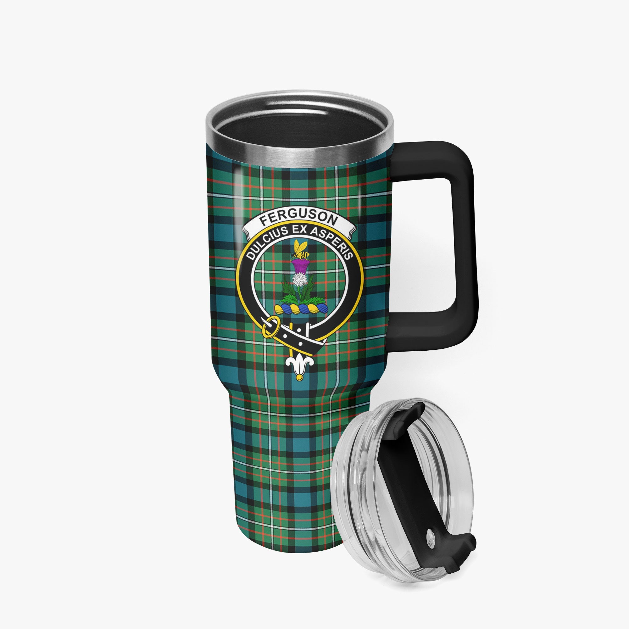 Ferguson Ancient Tartan Crest 40 oz Insulated Tumbler with Handle