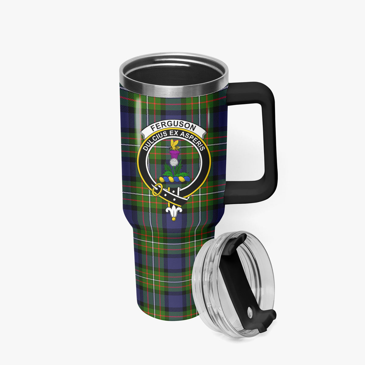 Ferguson Tartan Crest 40 oz Insulated Tumbler with Handle