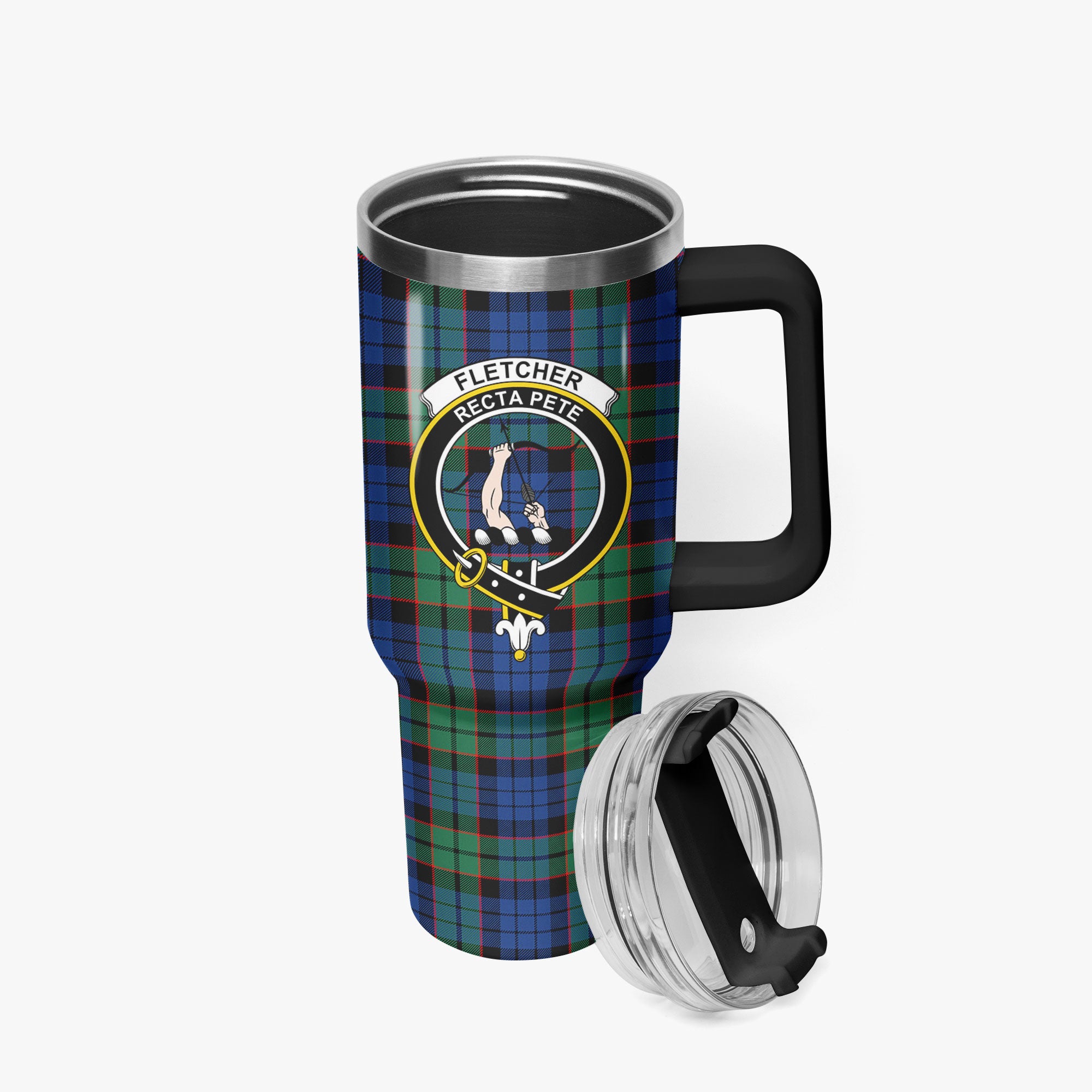 Fletcher Ancient Tartan Crest 40 oz Insulated Tumbler with Handle