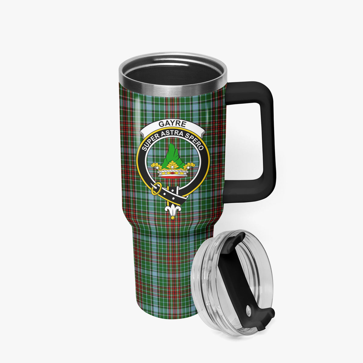 Gayre Tartan Crest 40 oz Insulated Tumbler with Handle