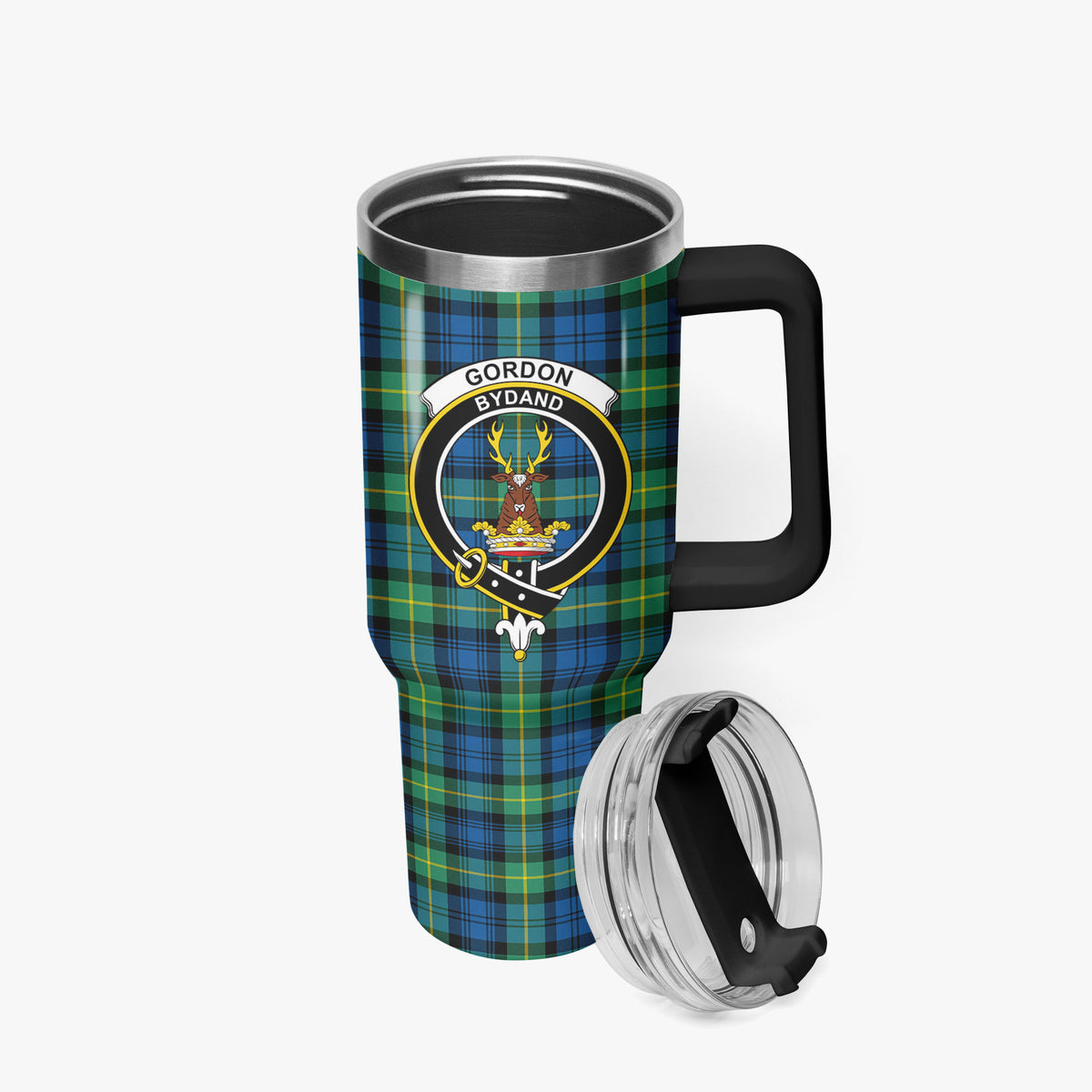 Gordon Ancient Tartan Crest 40 oz Insulated Tumbler with Handle