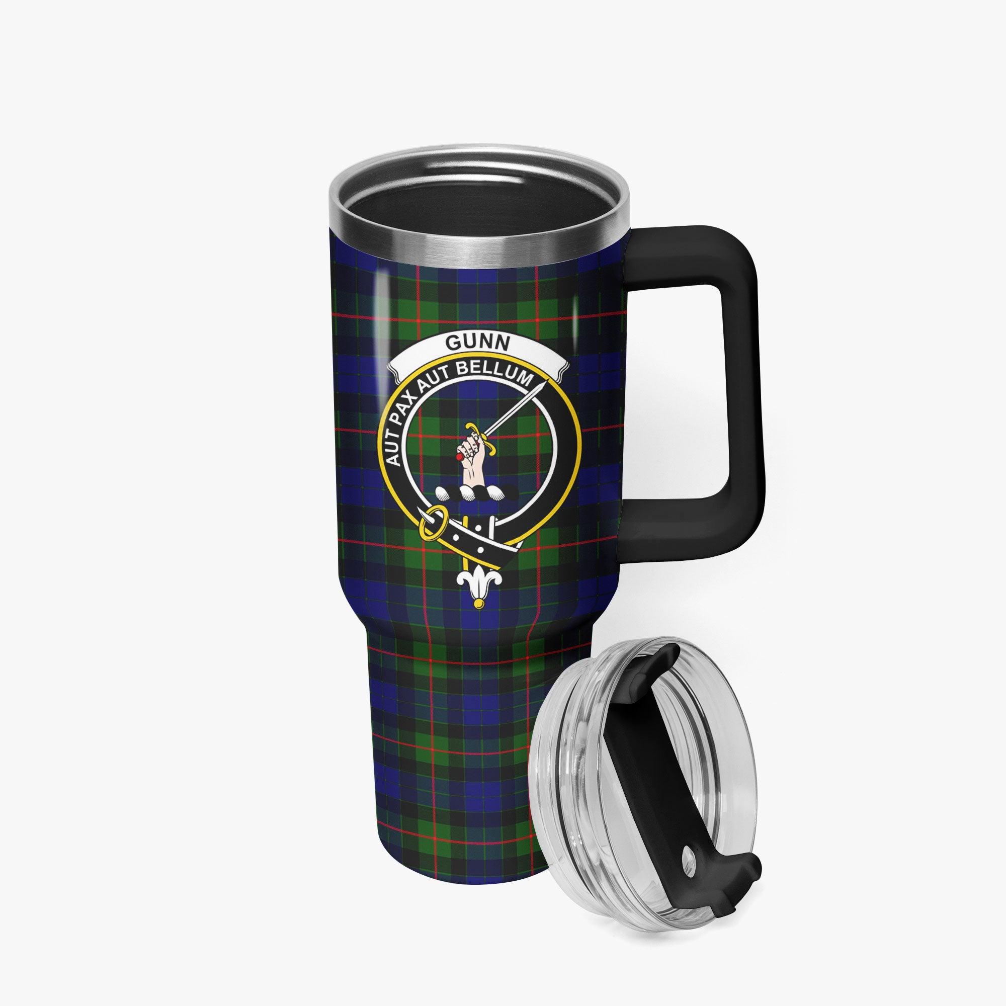 Gunn Modern Tartan Crest 40 oz Insulated Tumbler with Handle