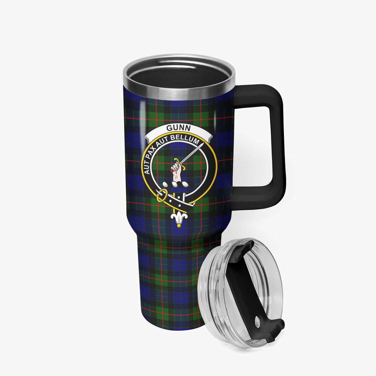 Gunn Modern Tartan Crest 40 oz Insulated Tumbler with Handle