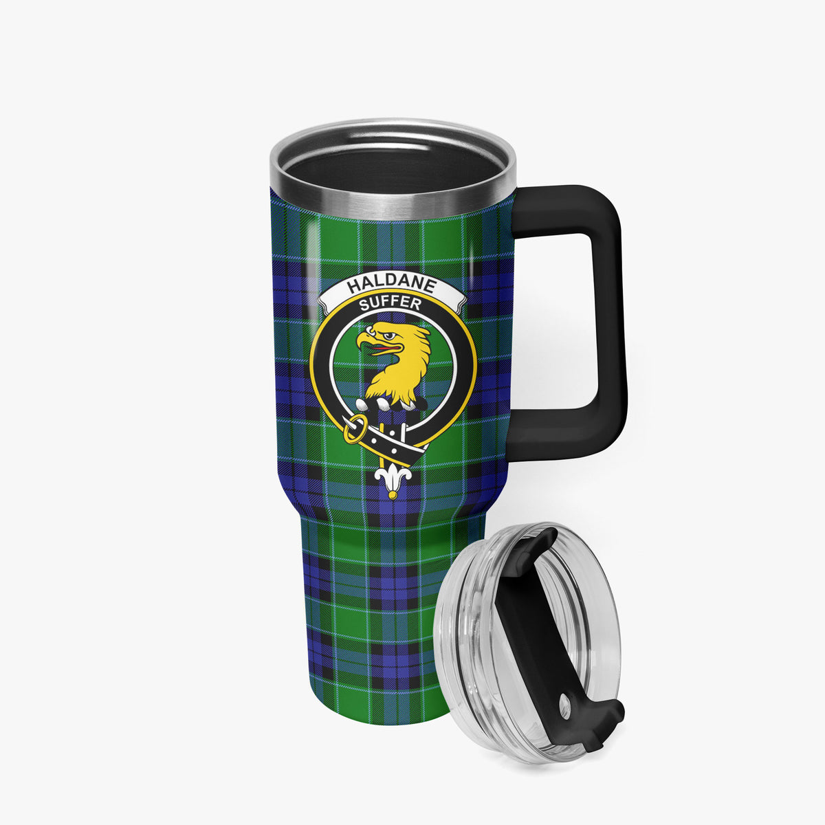 Haldane Tartan Crest 40 oz Insulated Tumbler with Handle