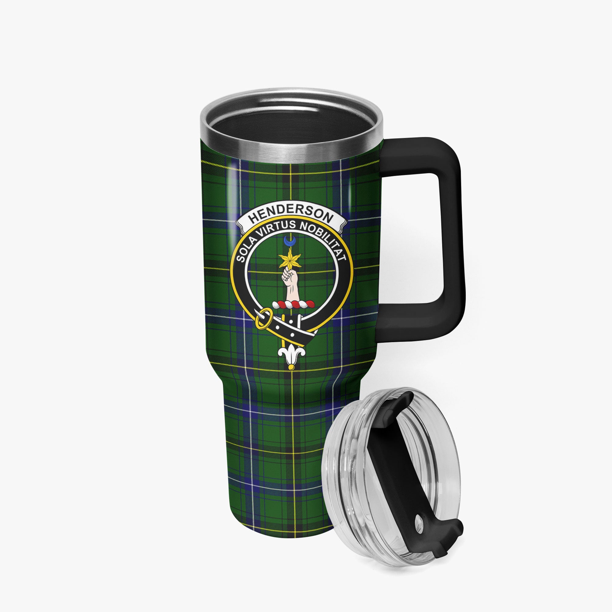 Henderson Modern Tartan Crest 40 oz Insulated Tumbler with Handle