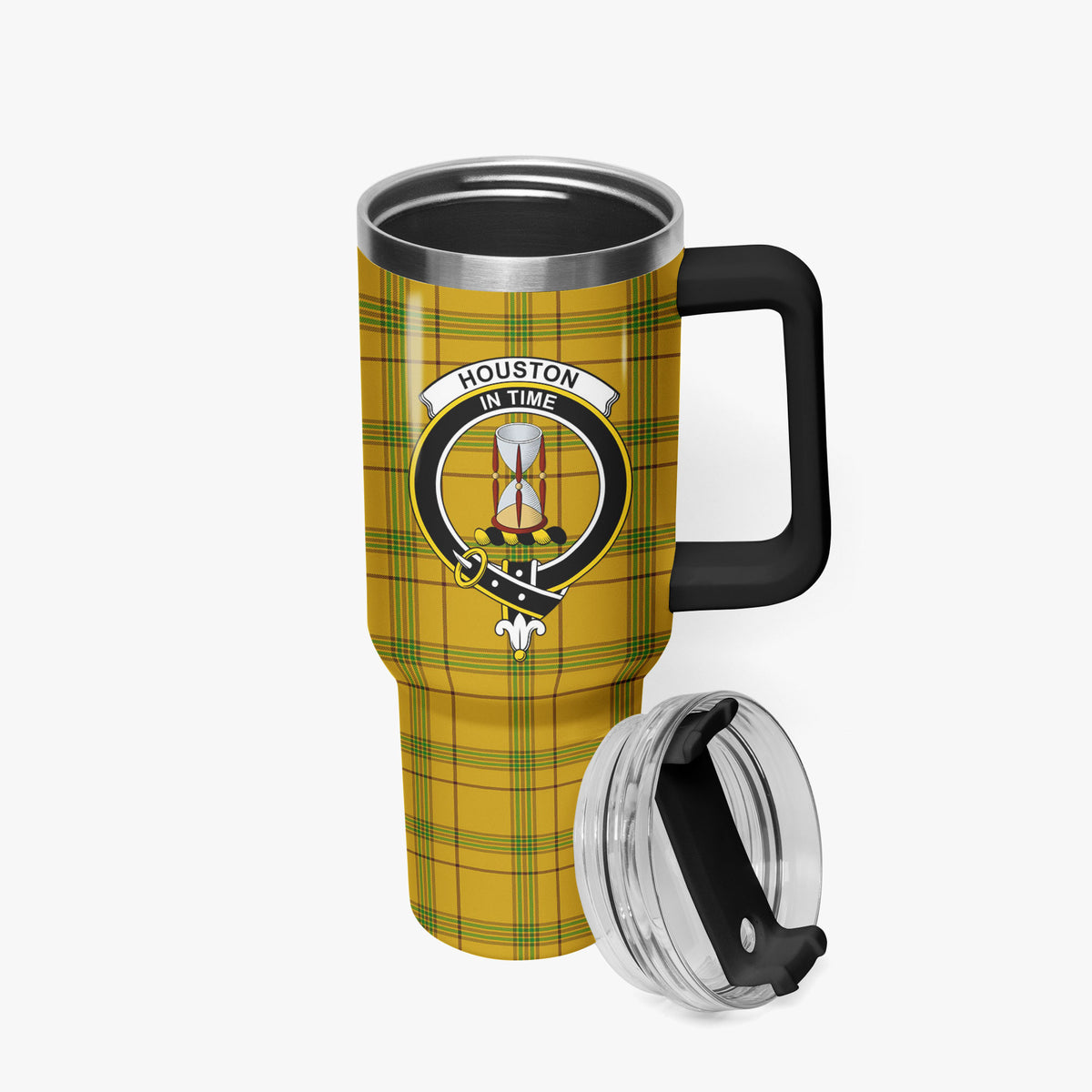 Houston Tartan Crest 40 oz Insulated Tumbler with Handle