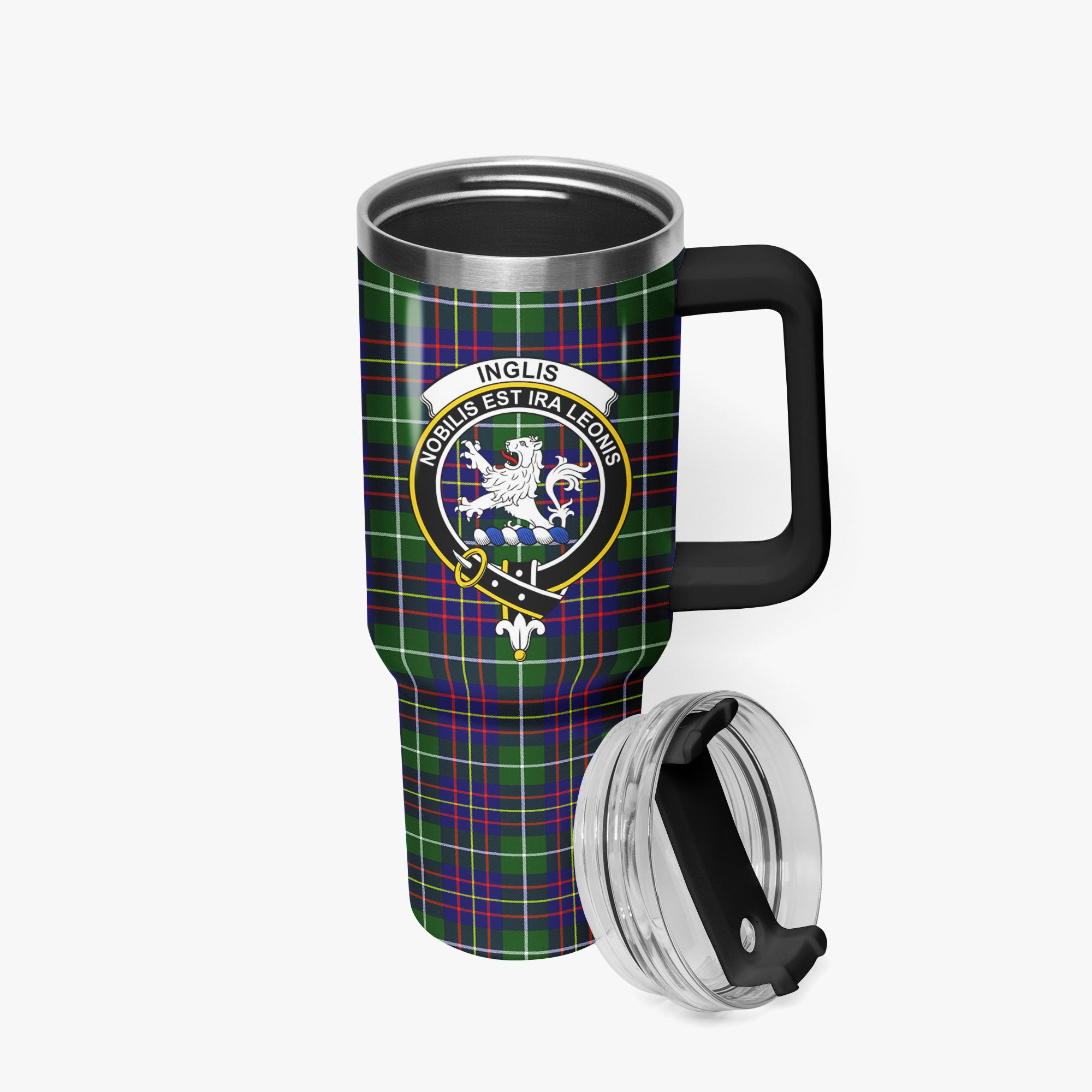 Inglis Modern Tartan Crest 40 oz Insulated Tumbler with Handle