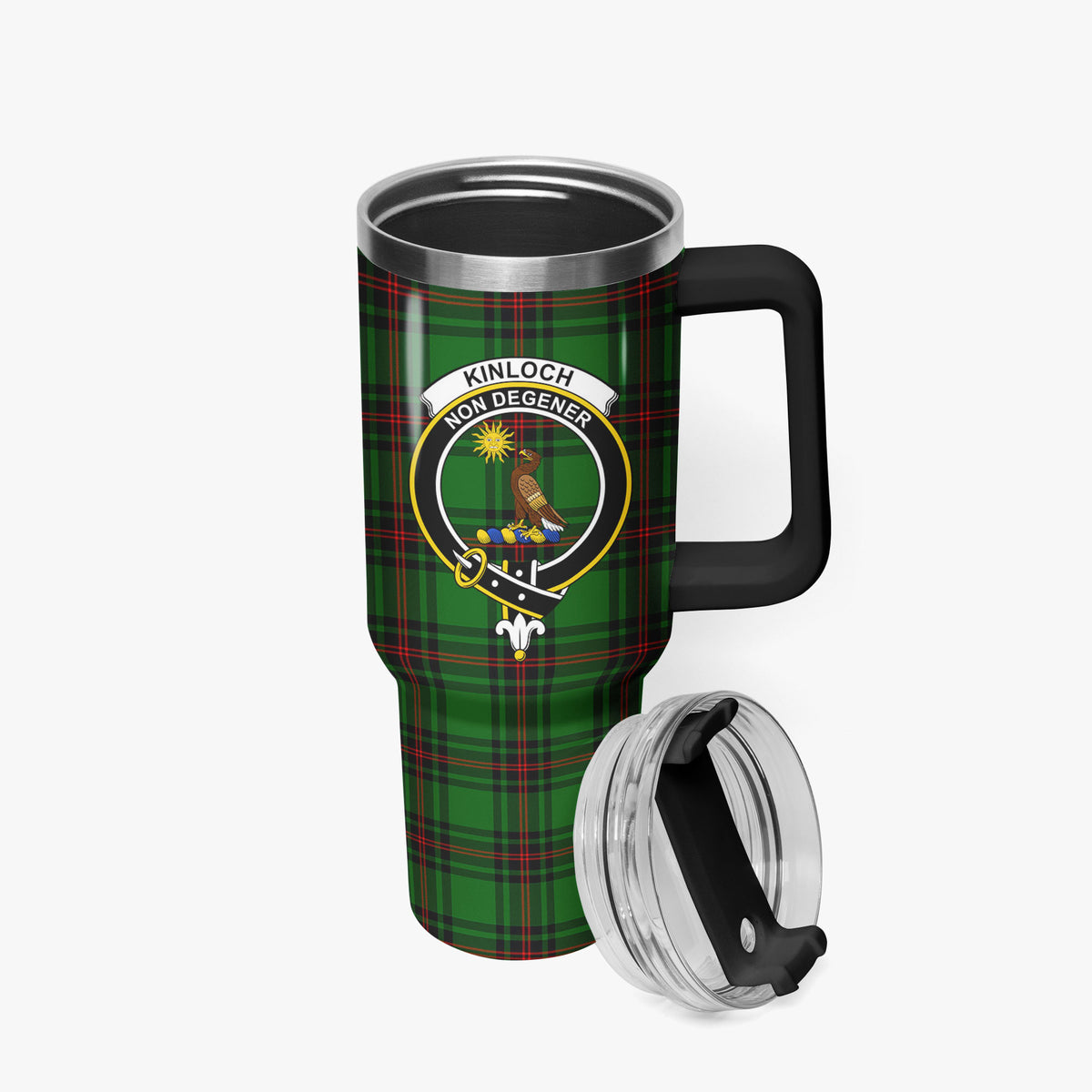 Kinloch Tartan Crest 40 oz Insulated Tumbler with Handle
