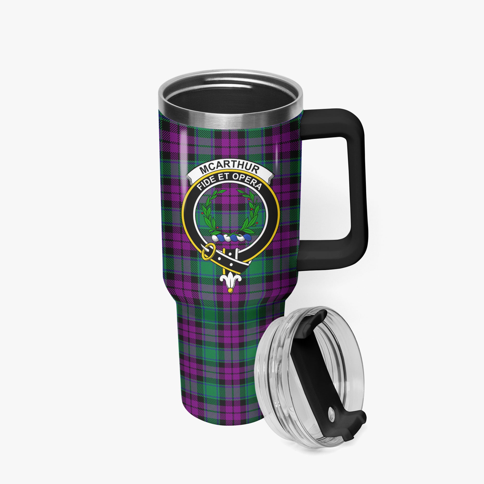 McArthur - Milton Tartan Crest 40 oz Insulated Tumbler with Handle