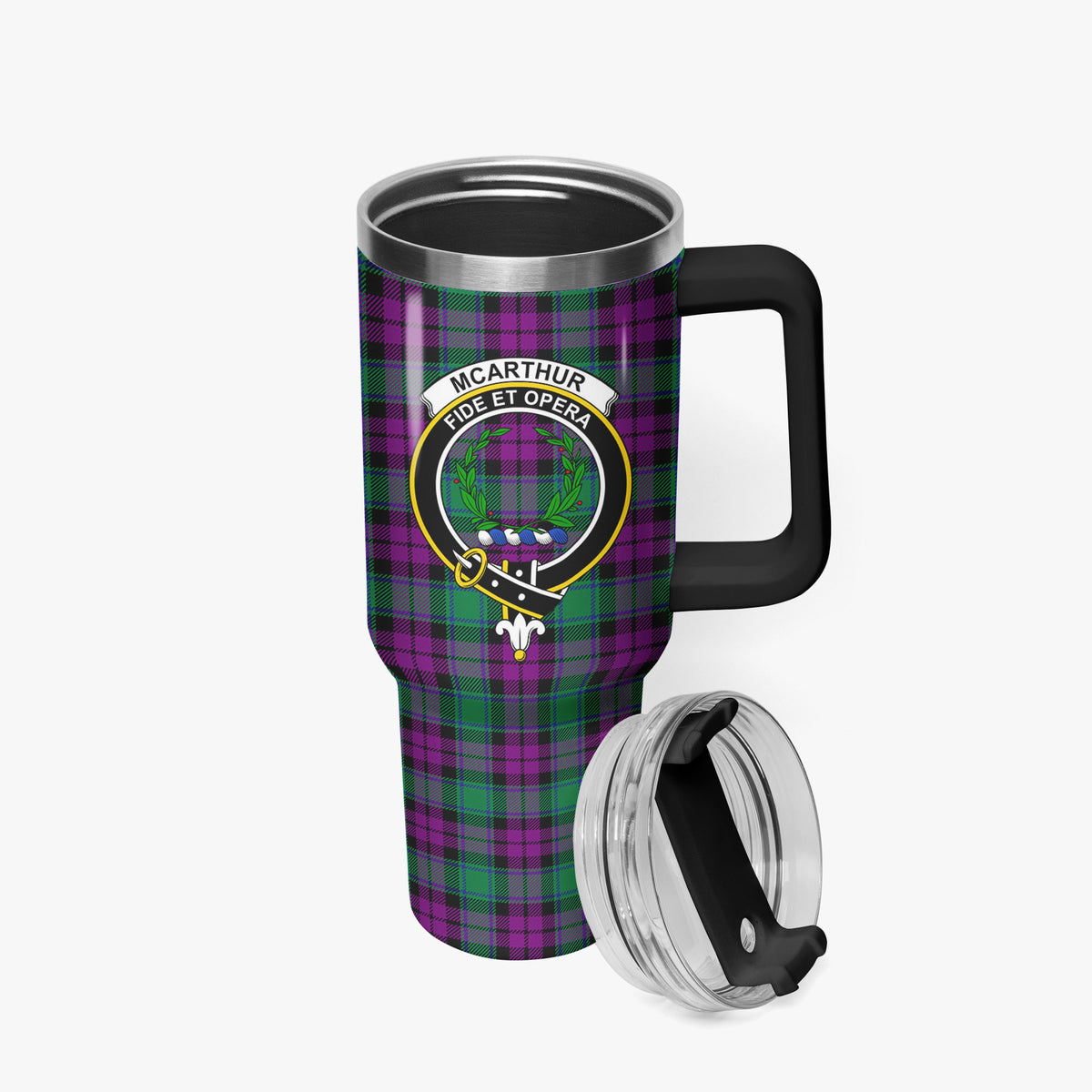McArthur - Milton Tartan Crest 40 oz Insulated Tumbler with Handle