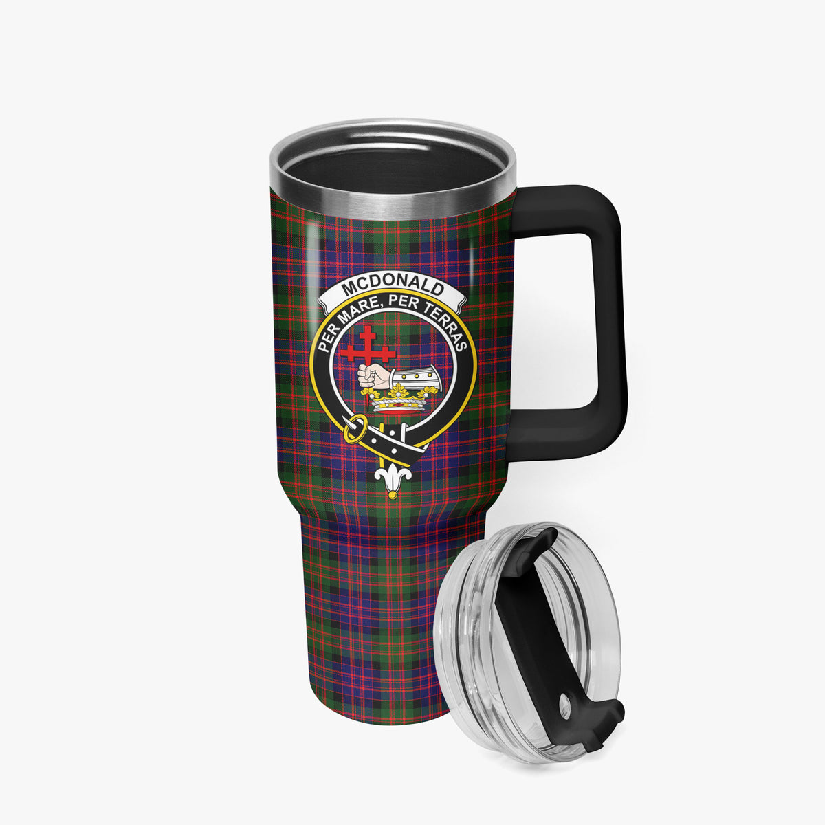 McDonald Modern Tartan Crest 40 oz Insulated Tumbler with Handle