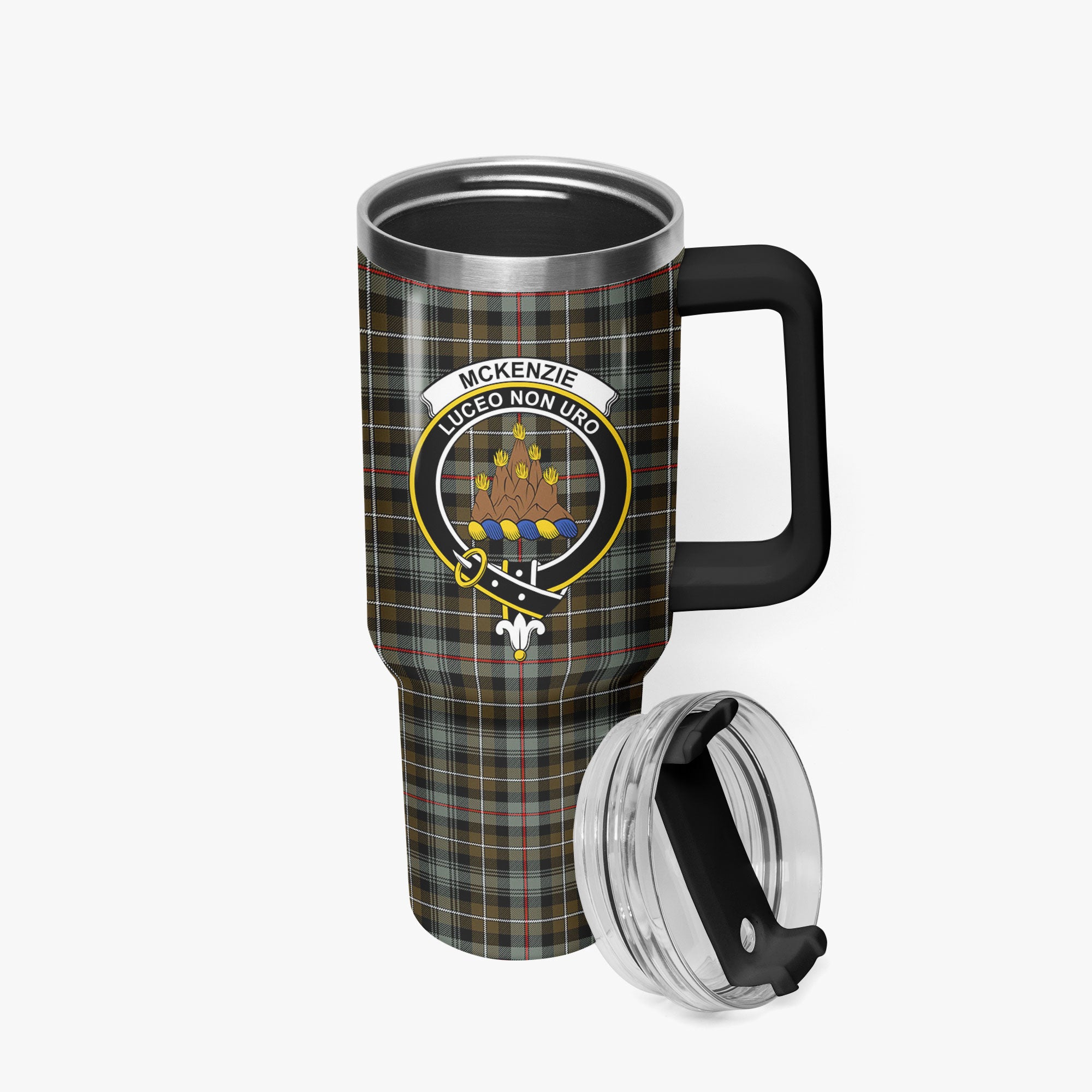 McKenzie Weathered Tartan Crest 40 oz Insulated Tumbler with Handle