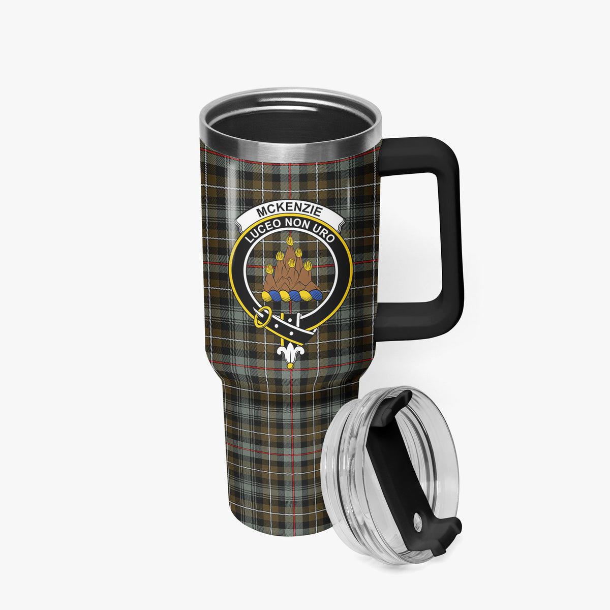 McKenzie Weathered Tartan Crest 40 oz Insulated Tumbler with Handle