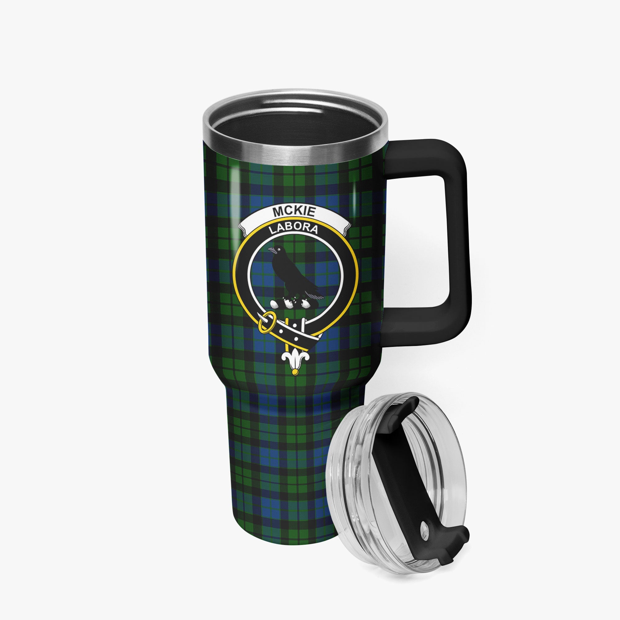 McKie Tartan Crest 40 oz Insulated Tumbler with Handle