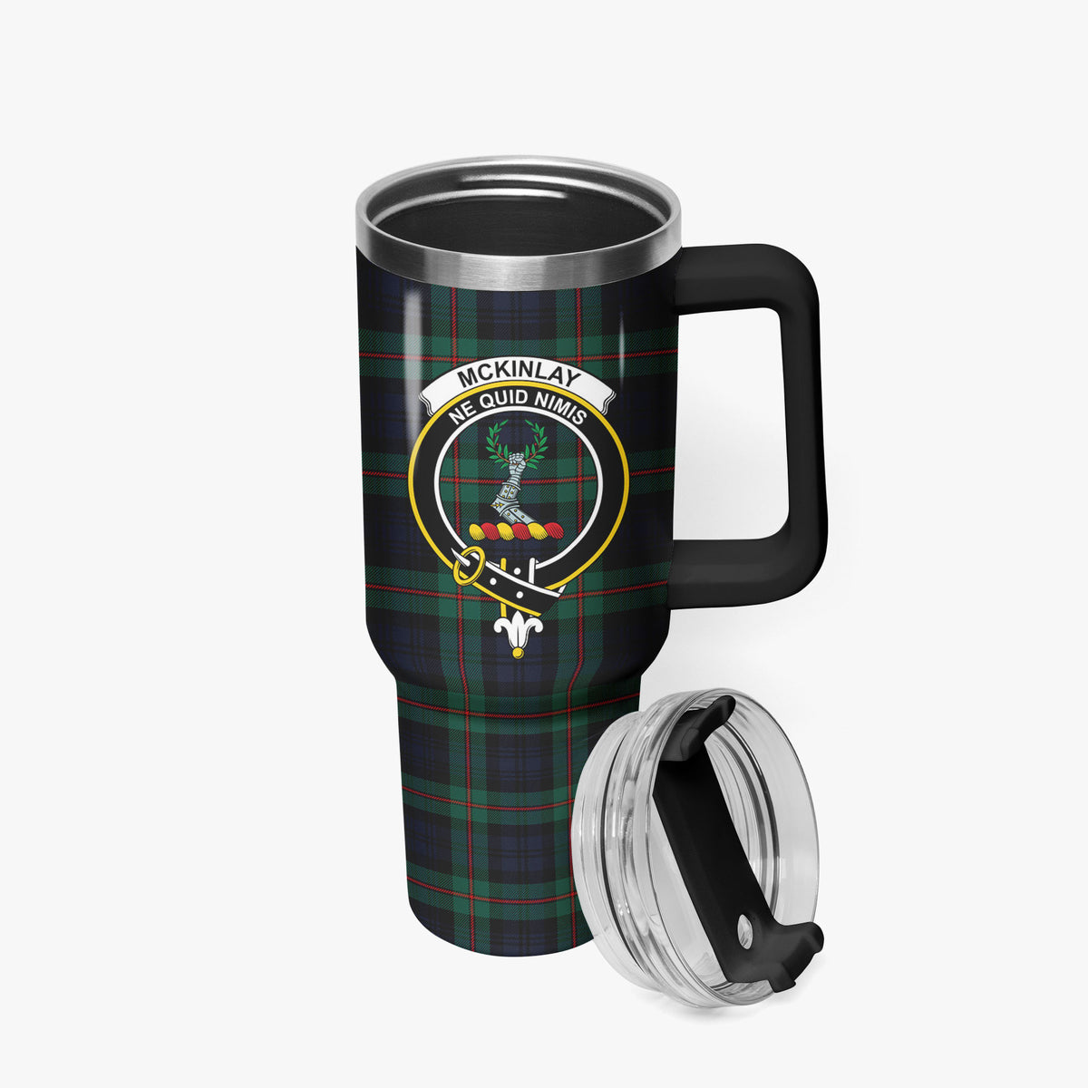 McKinlay Modern Tartan Crest 40 oz Insulated Tumbler with Handle