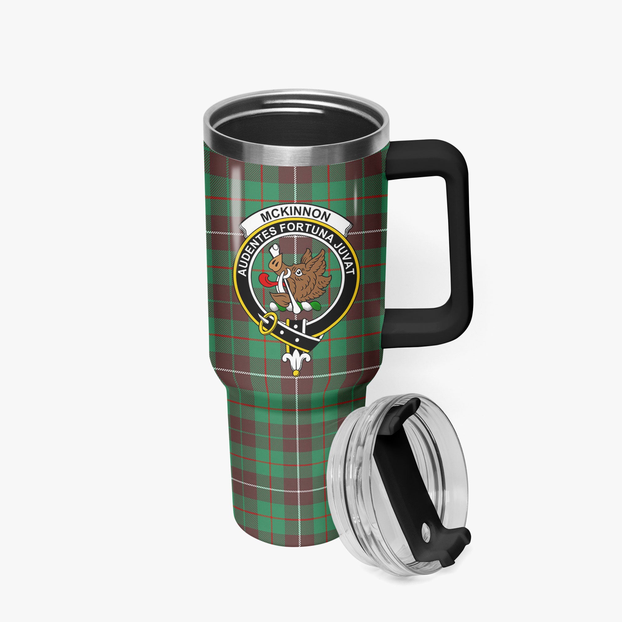 McKinnon Hunting Ancient Tartan Crest 40 oz Insulated Tumbler with Handle