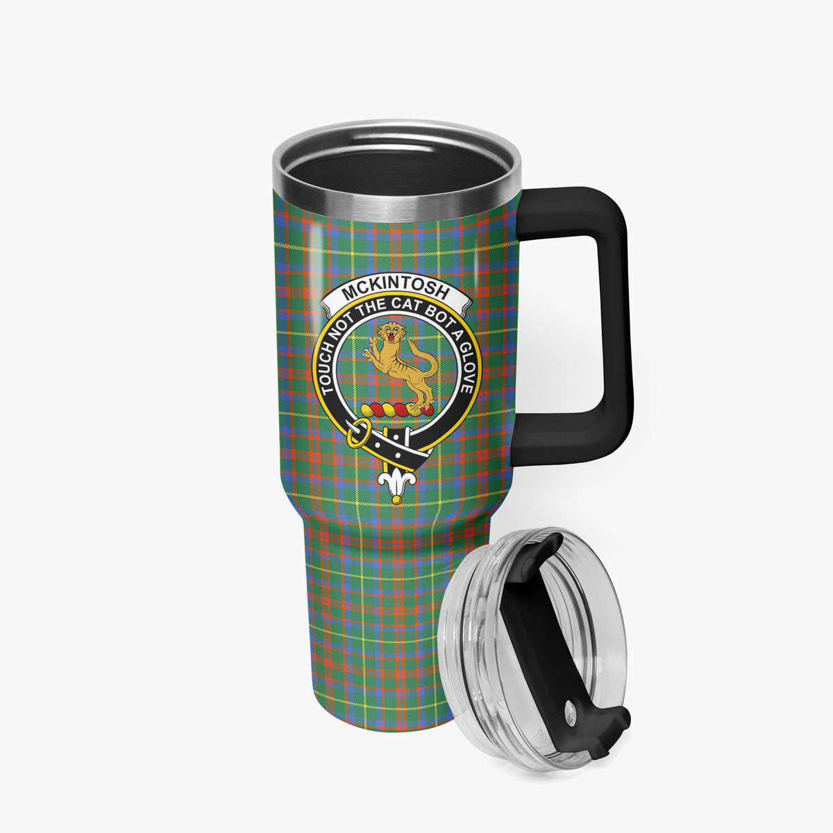 McKintosh Hunting Ancient Tartan Crest 40 oz Insulated Tumbler with Handle