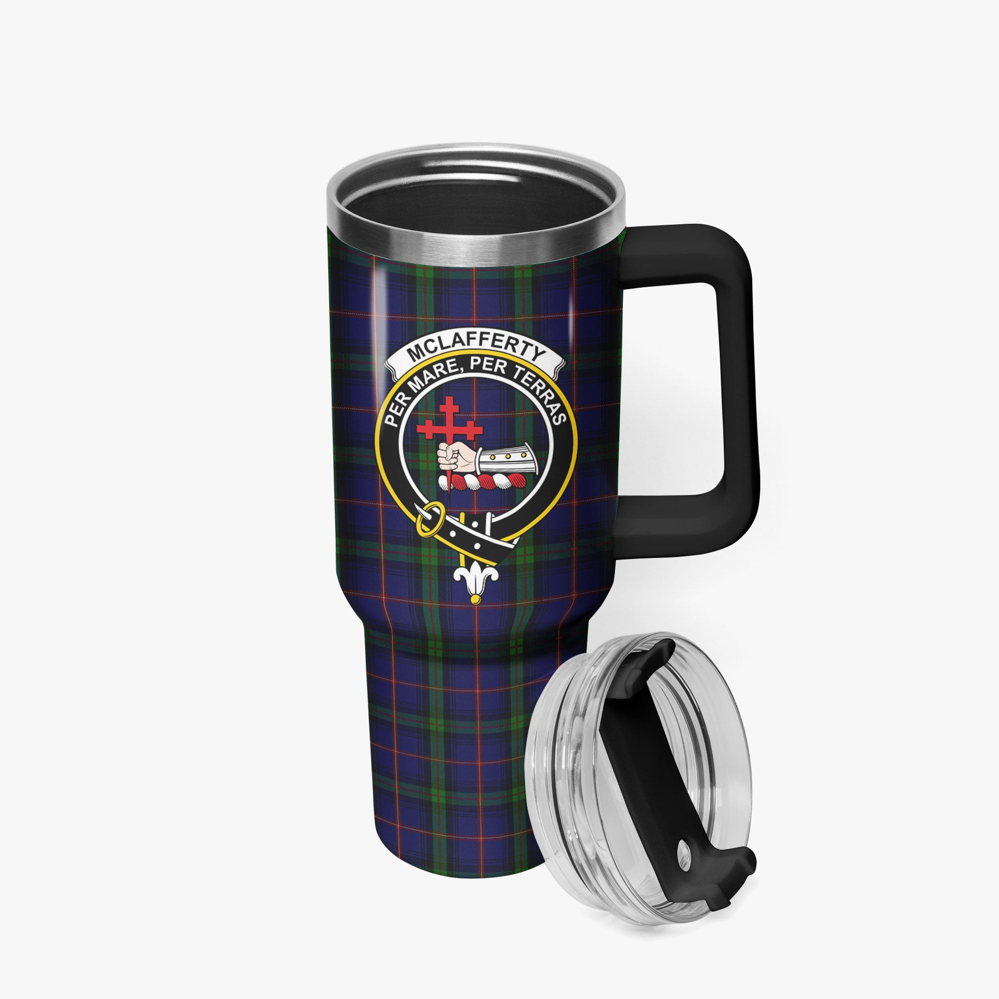 McLafferty Tartan Crest 40 oz Insulated Tumbler with Handle