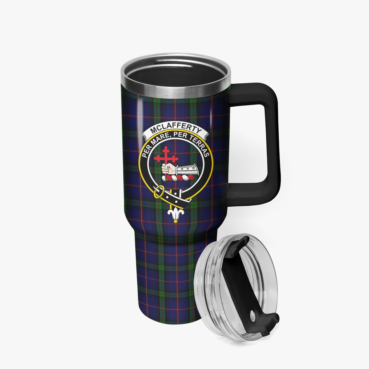 McLafferty Tartan Crest 40 oz Insulated Tumbler with Handle