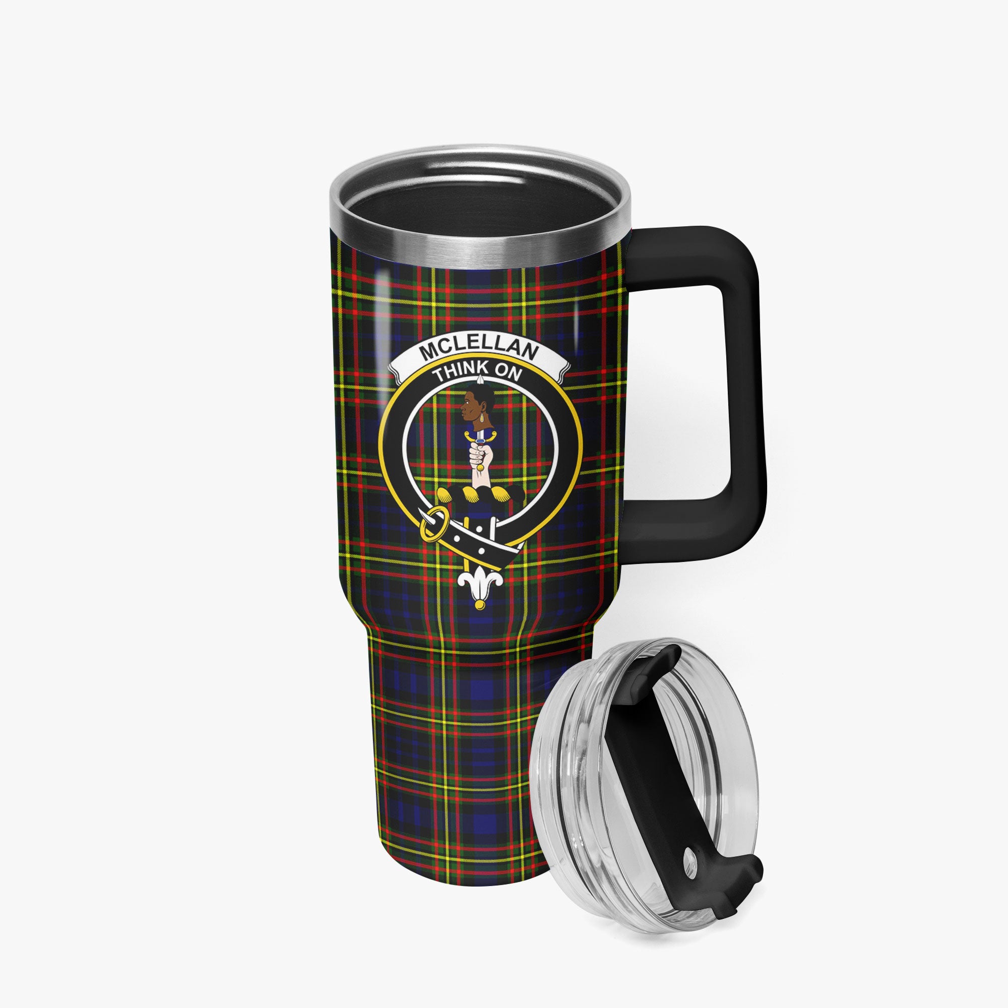 McLellan Modern Tartan Crest 40 oz Insulated Tumbler with Handle