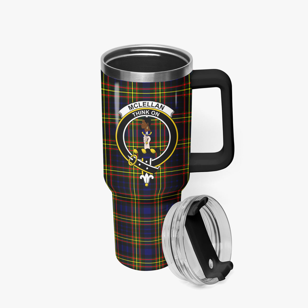 McLellan Modern Tartan Crest 40 oz Insulated Tumbler with Handle
