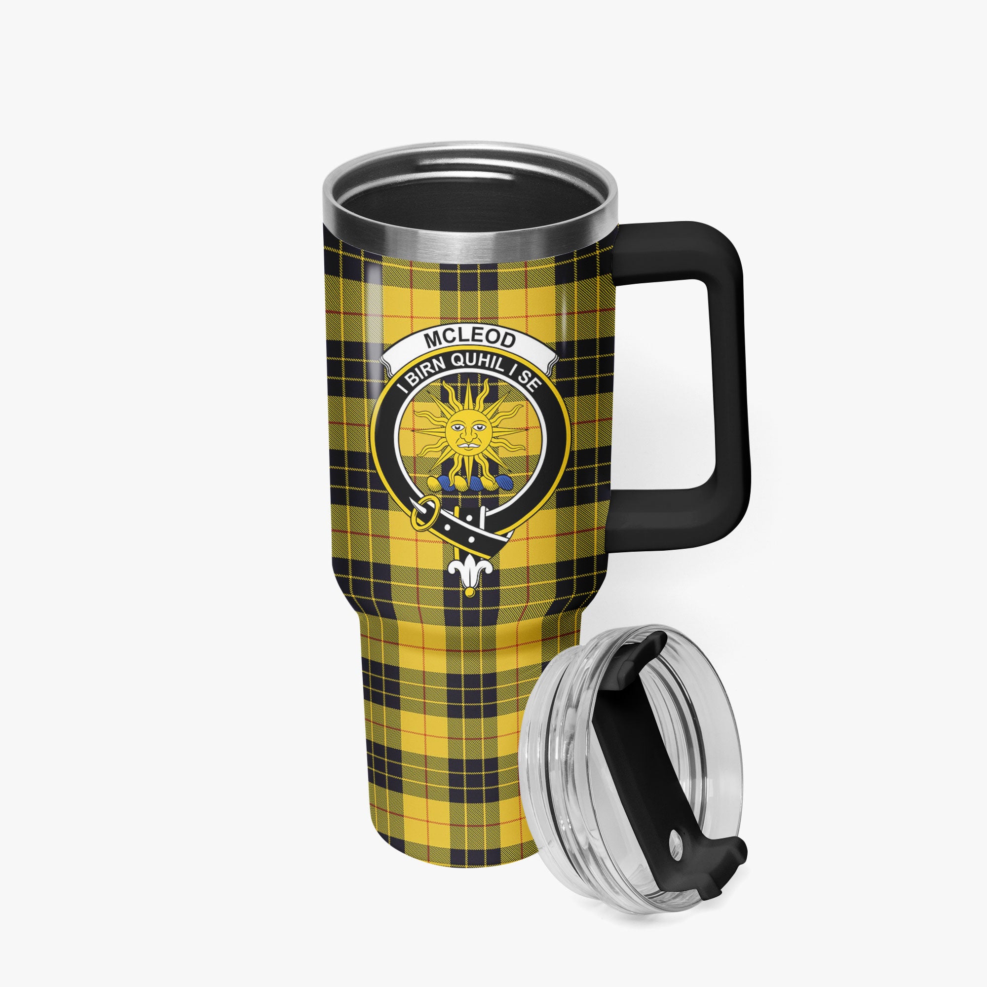 McLeod of Lewis Ancient Tartan Crest 40 oz Insulated Tumbler with Handle
