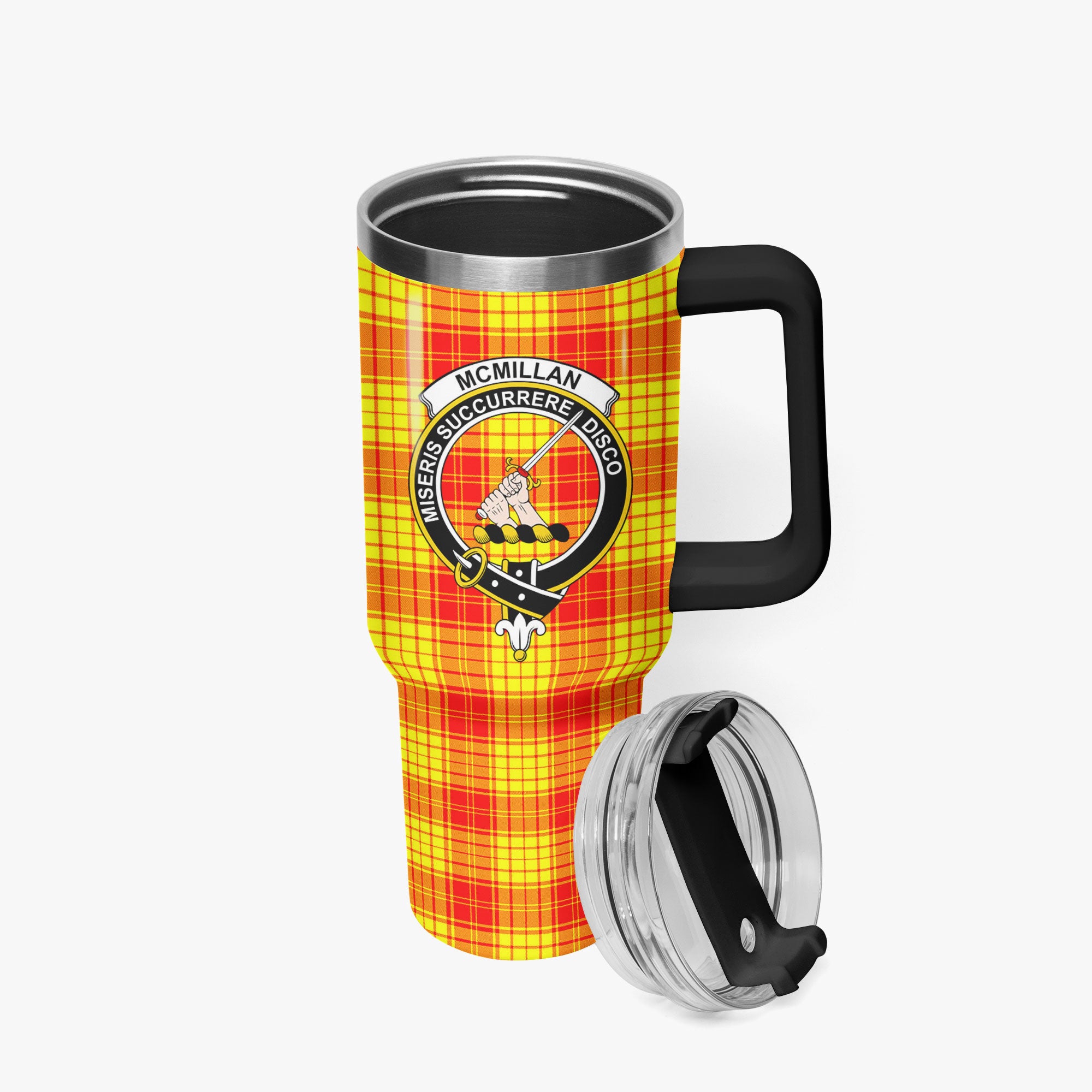 McMillan Clan Tartan Crest 40 oz Insulated Tumbler with Handle