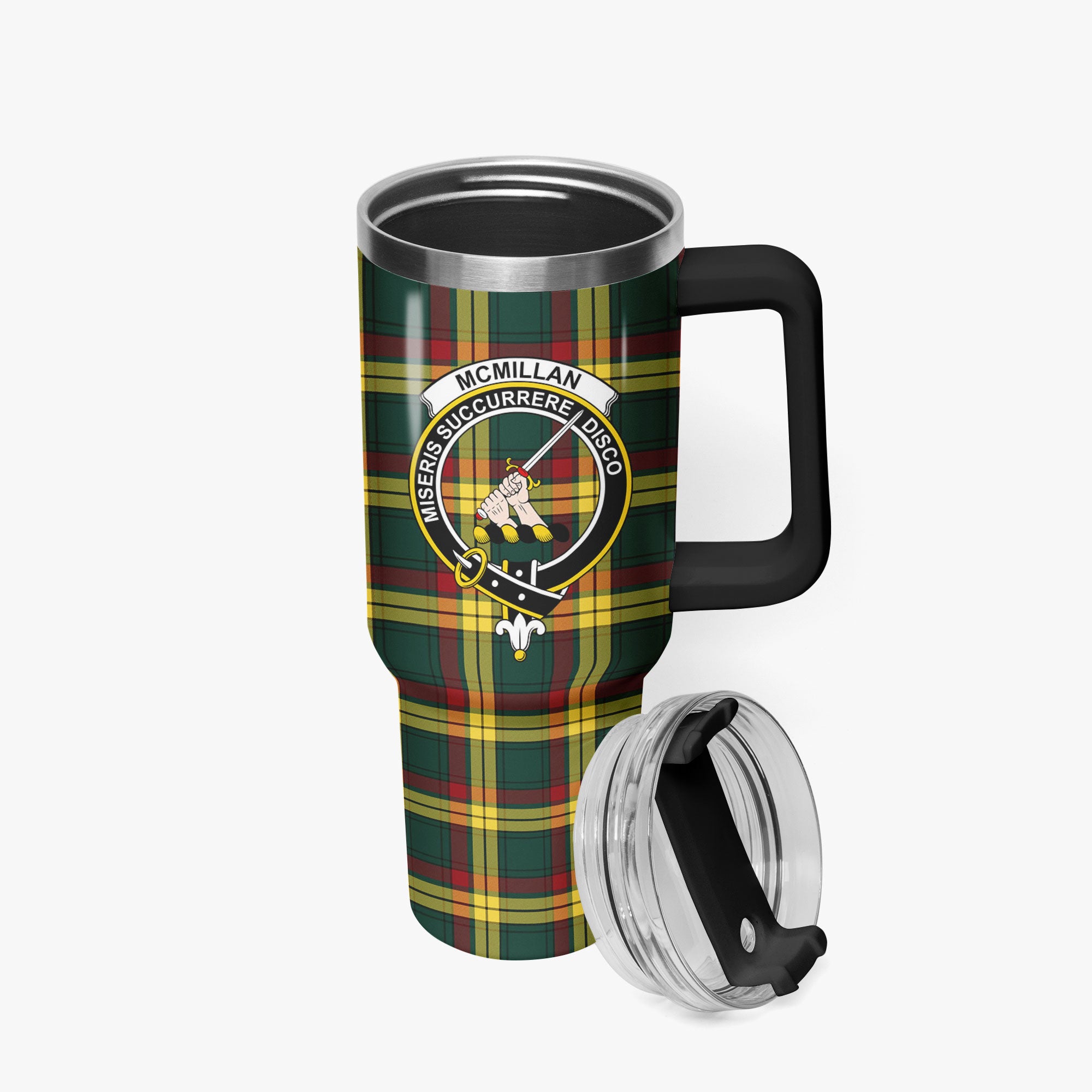 McMillan Old Modern Tartan Crest 40 oz Insulated Tumbler with Handle