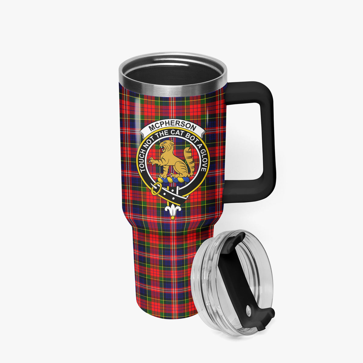 McPherson Modern Tartan Crest 40 oz Insulated Tumbler with Handle