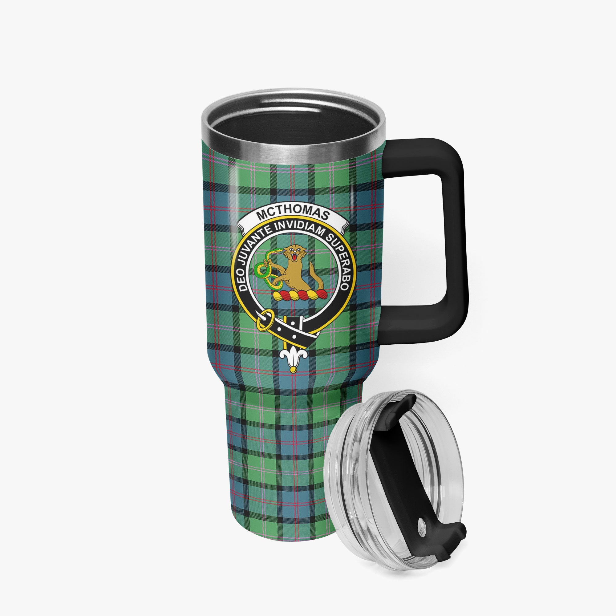 McThomas Ancient Tartan Crest 40 oz Insulated Tumbler with Handle