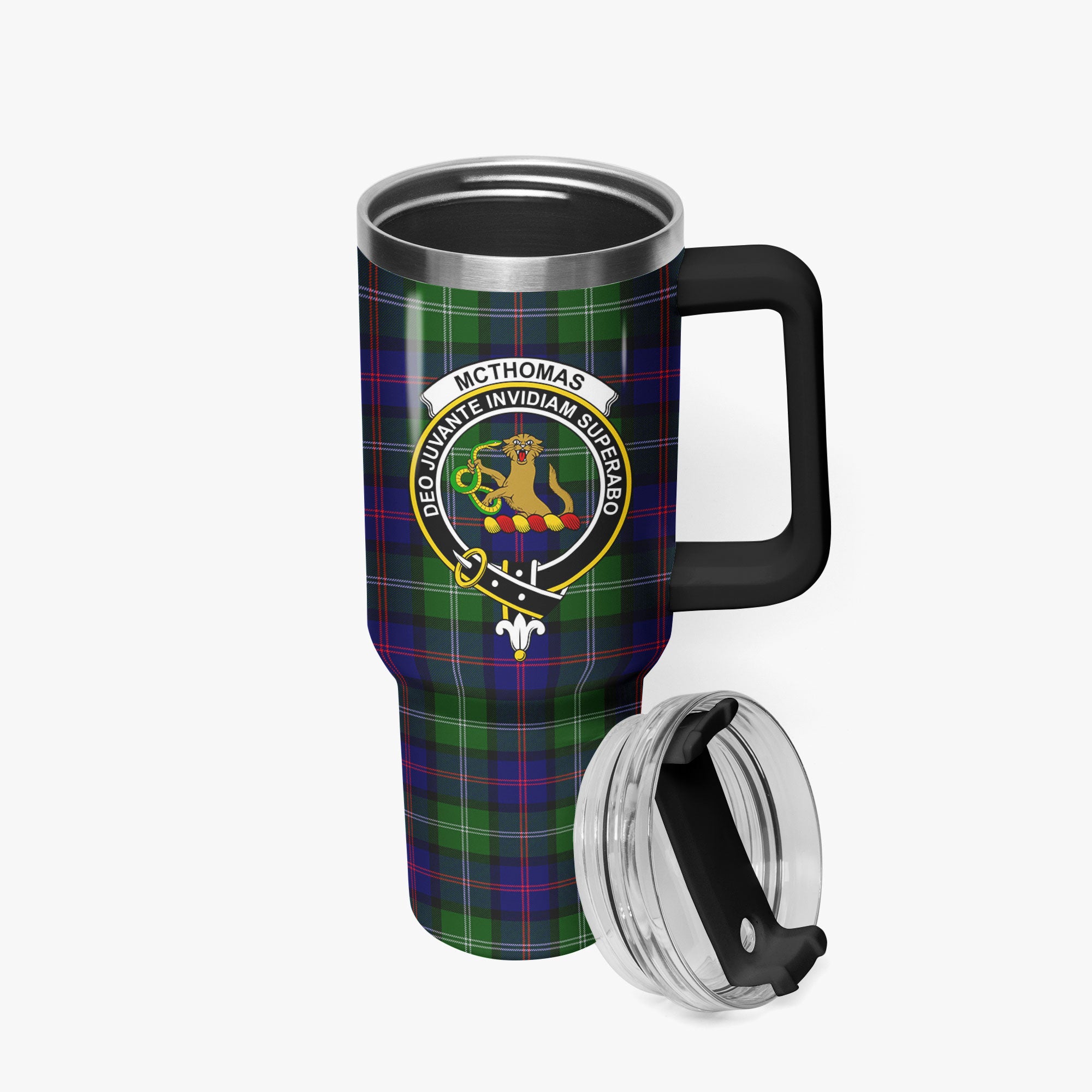 McThomas Modern Tartan Crest 40 oz Insulated Tumbler with Handle