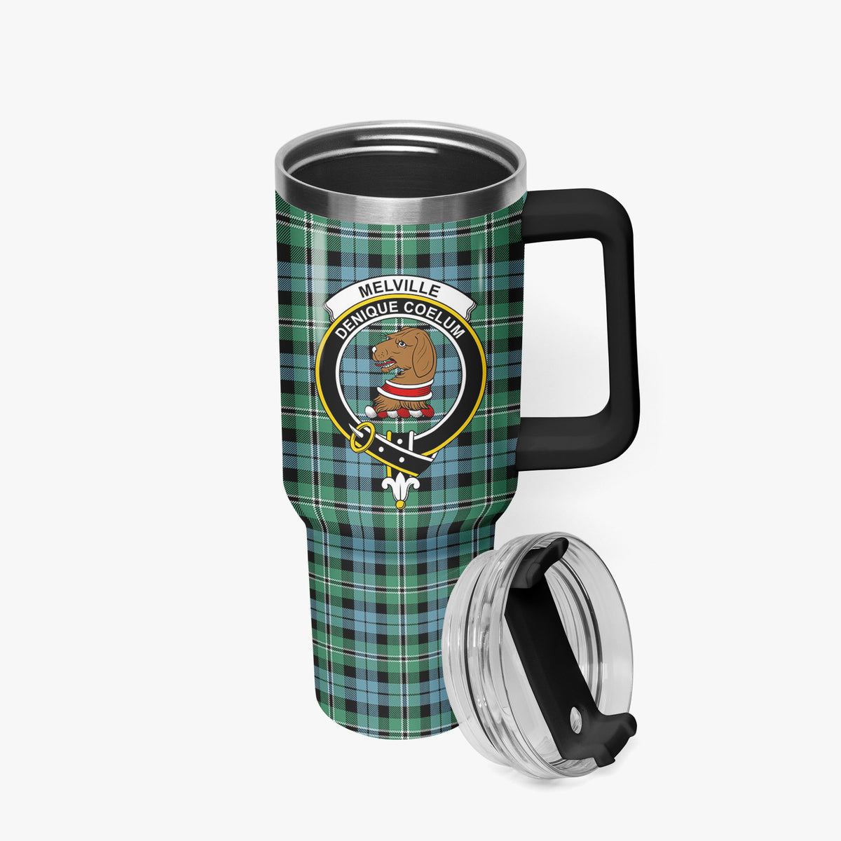 Melville Tartan Crest 40 oz Insulated Tumbler with Handle