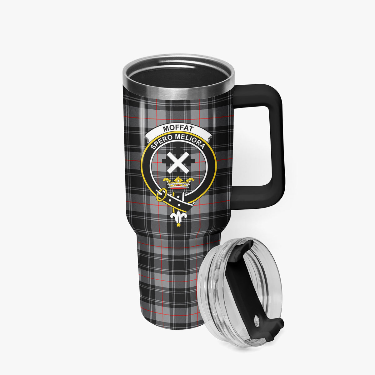 Moffat Modern Tartan Crest 40 oz Insulated Tumbler with Handle