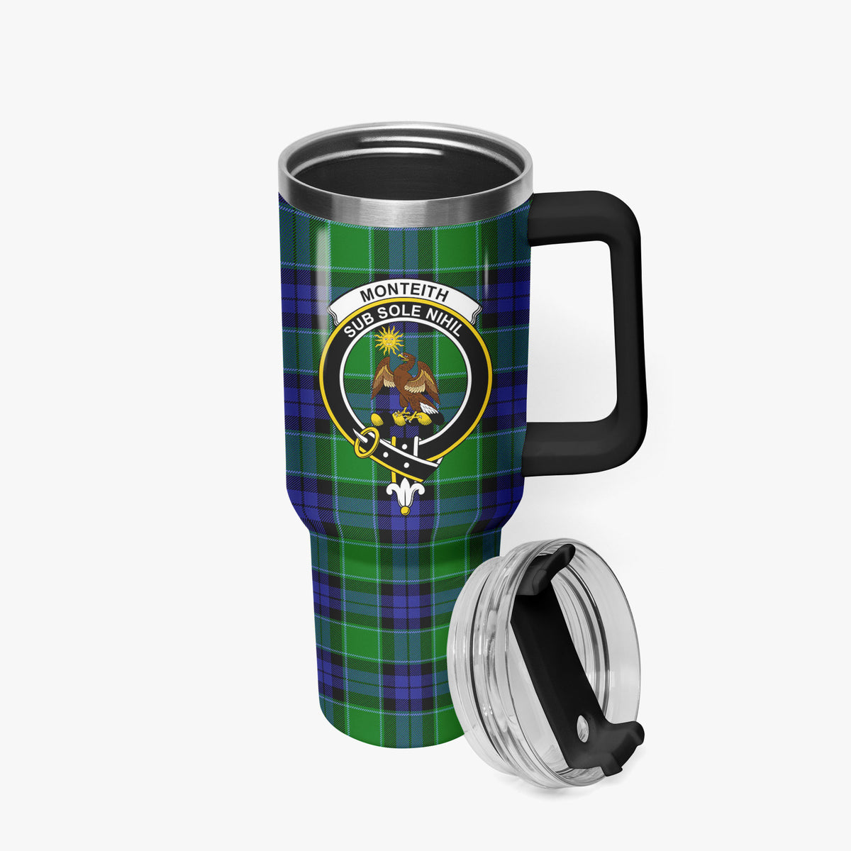 Monteith Tartan Crest 40 oz Insulated Tumbler with Handle