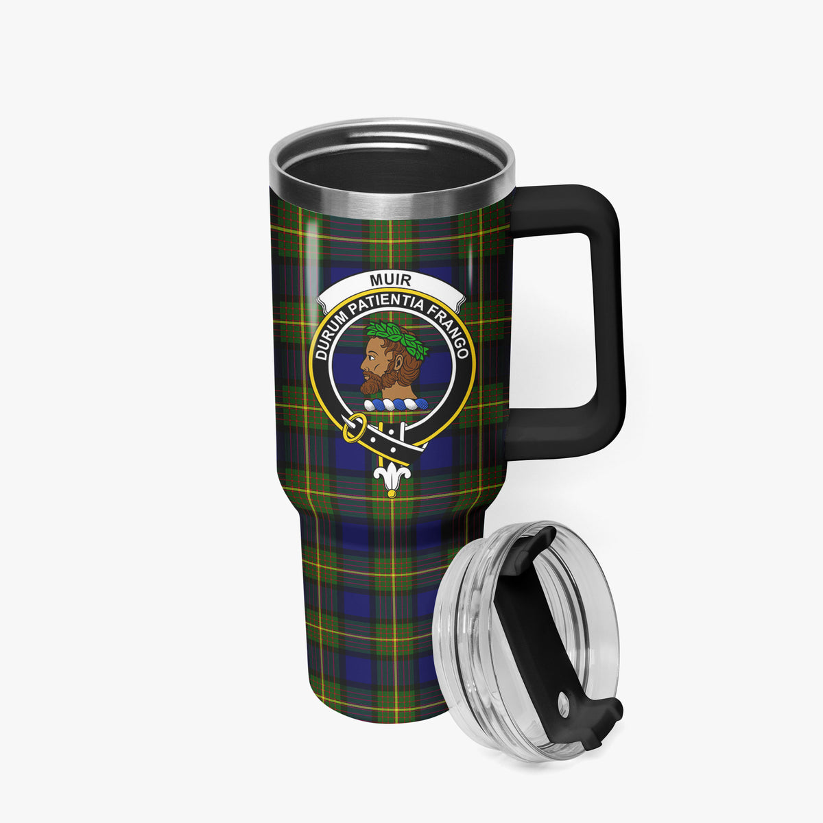 Muir Tartan Crest 40 oz Insulated Tumbler with Handle