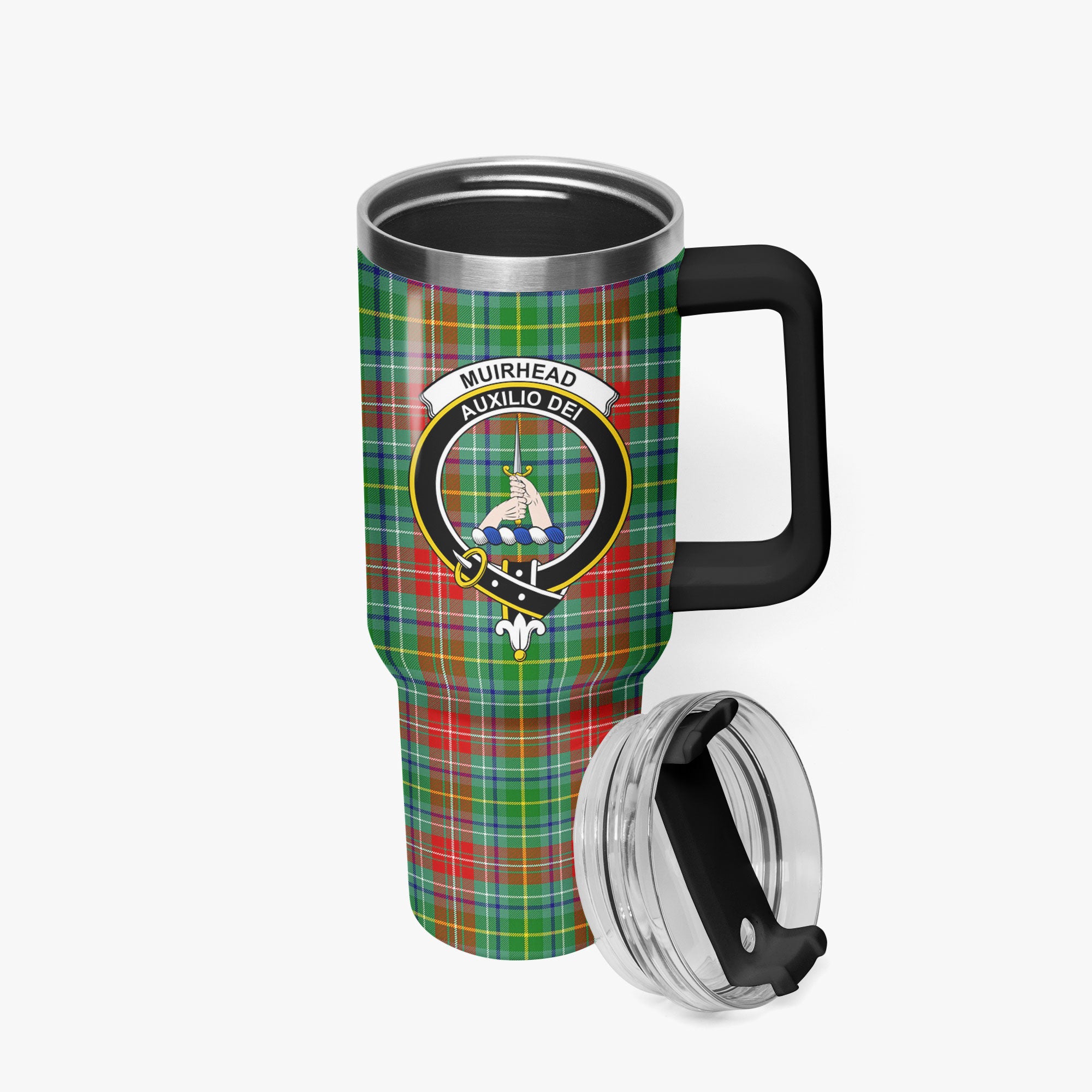 Muirhead Tartan Crest 40 oz Insulated Tumbler with Handle