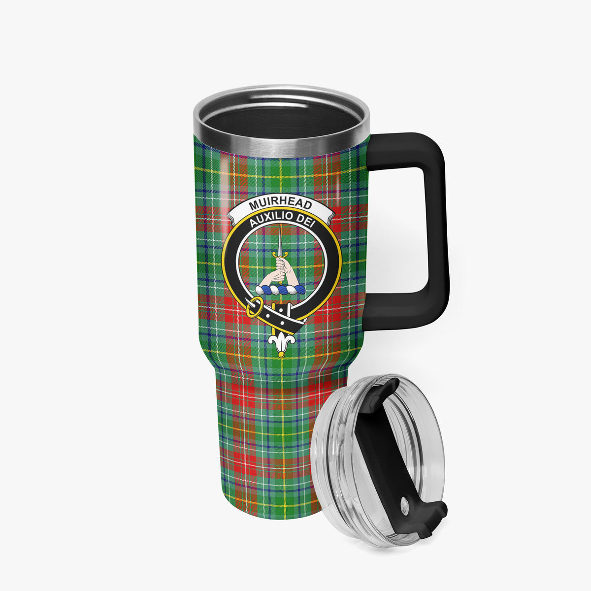 Muirhead Tartan Crest 40 oz Insulated Tumbler with Handle
