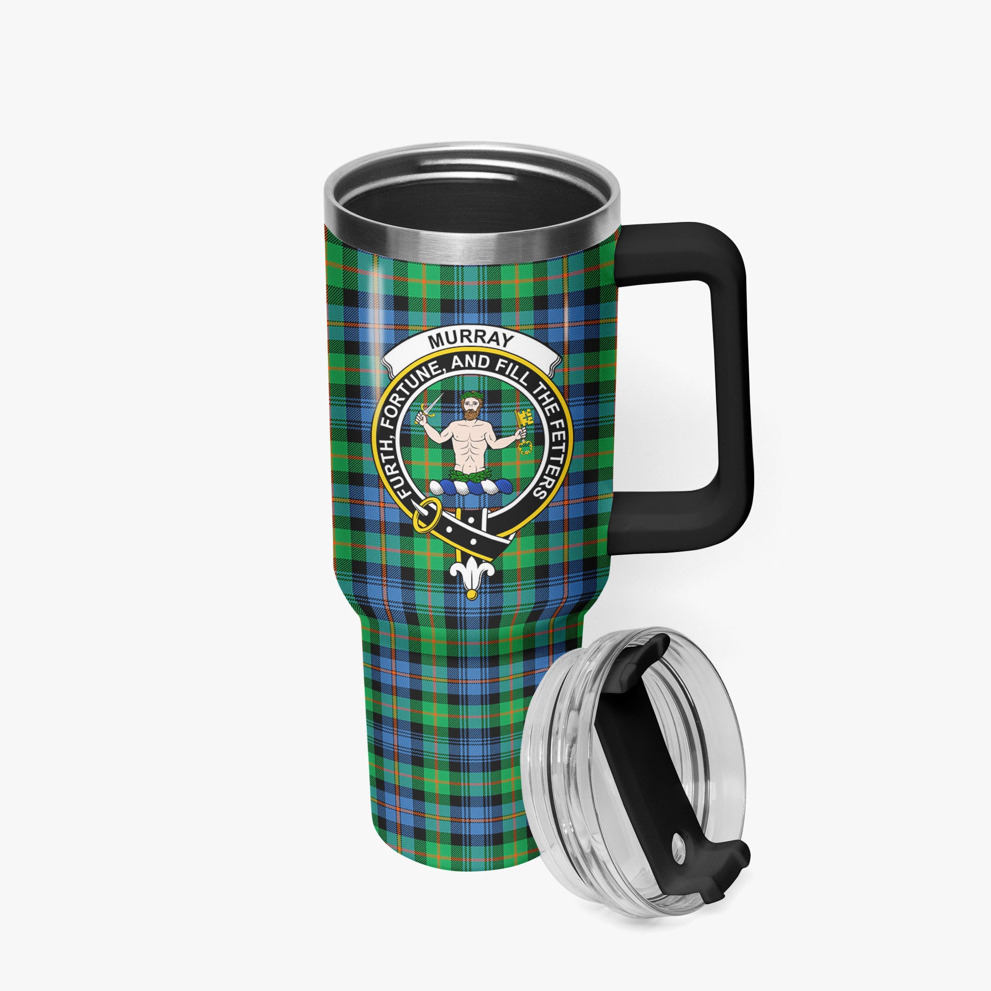 Murray of Atholl Ancient Tartan Crest 40 oz Insulated Tumbler with Handle