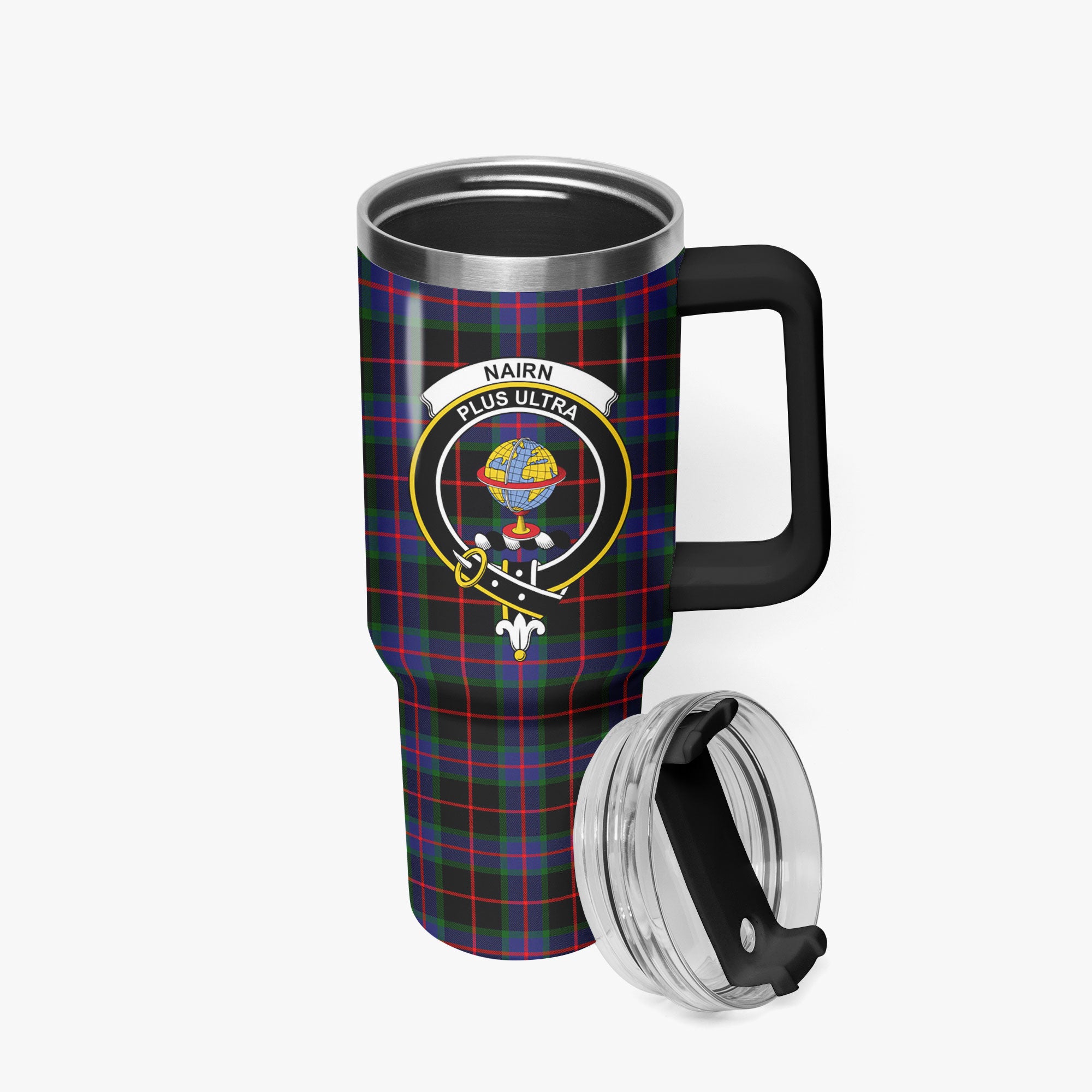 Nairn Tartan Crest 40 oz Insulated Tumbler with Handle