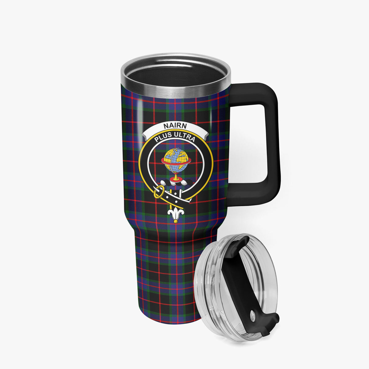 Nairn Tartan Crest 40 oz Insulated Tumbler with Handle