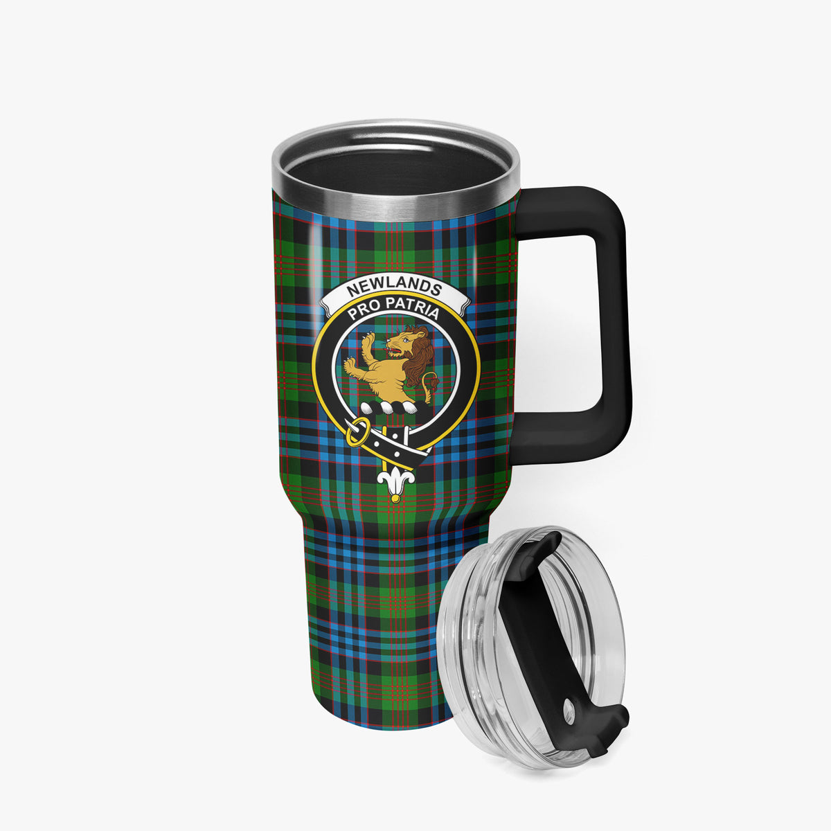 Newlands Tartan Crest 40 oz Insulated Tumbler with Handle