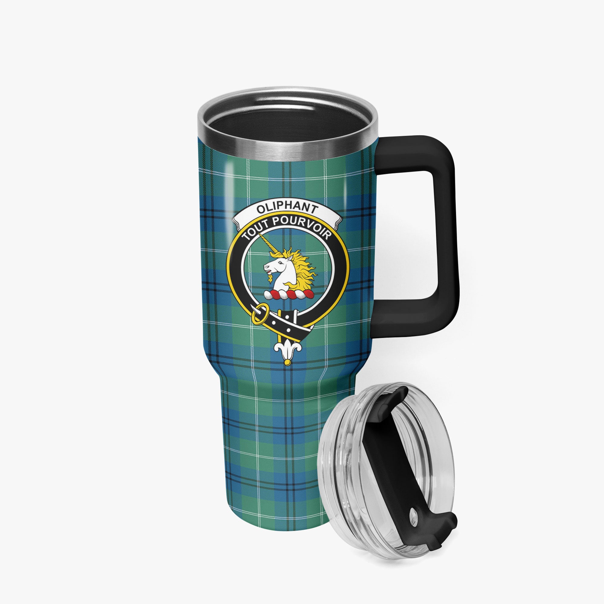 Oliphant Ancient Tartan Crest 40 oz Insulated Tumbler with Handle