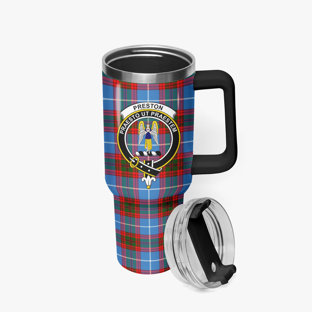 Preston Tartan Crest 40 oz Insulated Tumbler with Handle