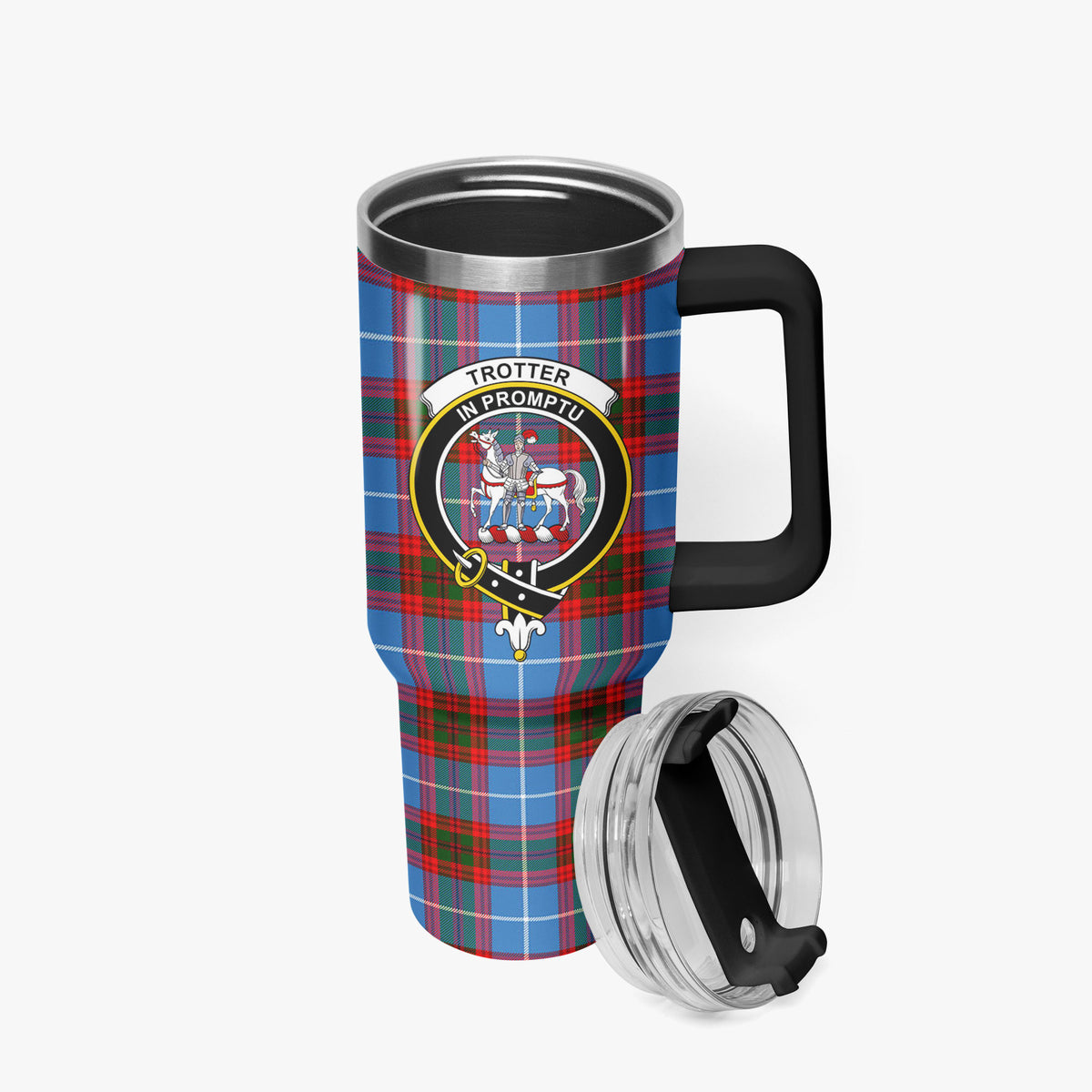 Trotter Tartan Crest 40 oz Insulated Tumbler with Handle