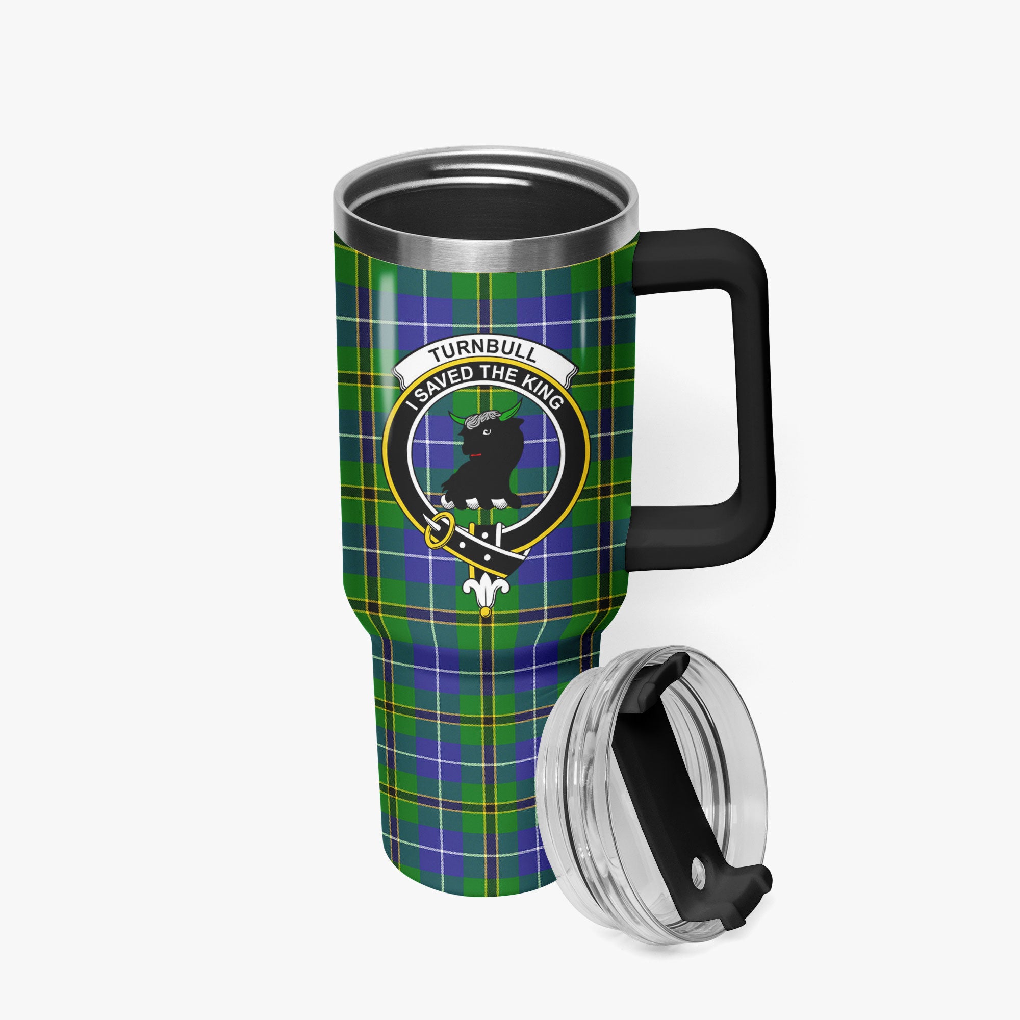 Turnbull Hunting Tartan Crest 40 oz Insulated Tumbler with Handle