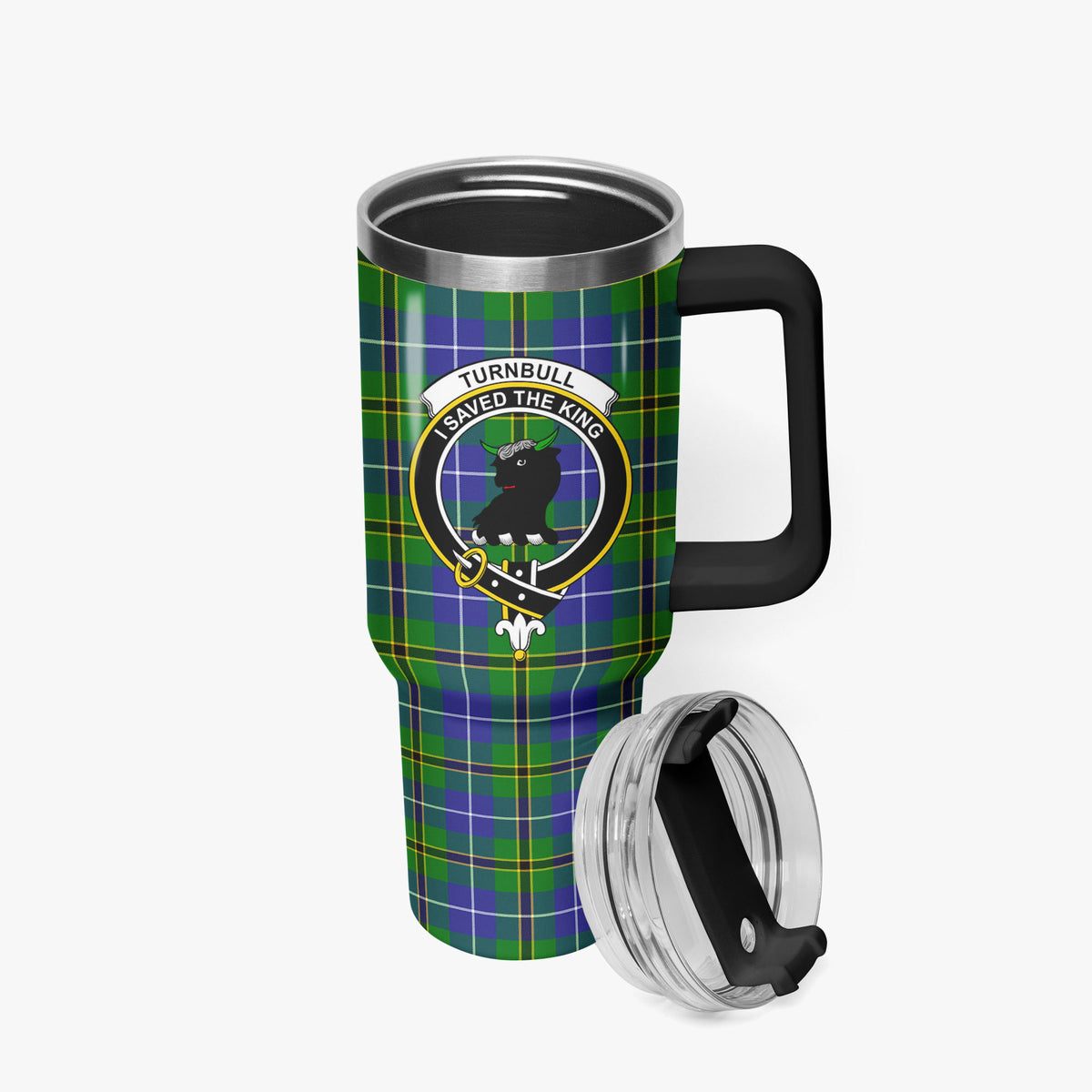 Turnbull Hunting Tartan Crest 40 oz Insulated Tumbler with Handle