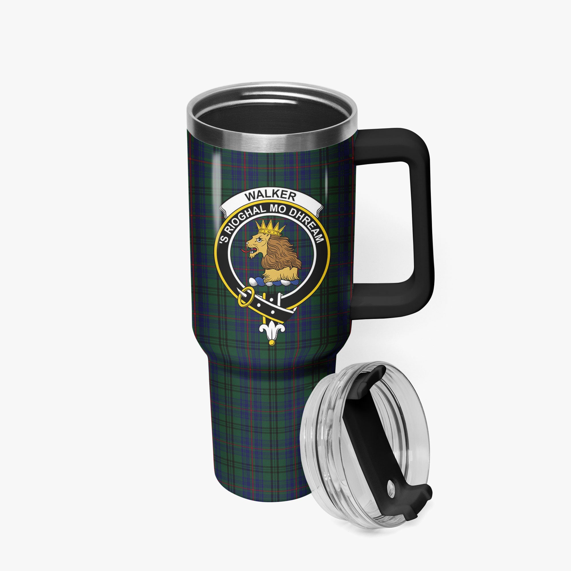 Walker Hunting Tartan Crest 40 oz Insulated Tumbler with Handle