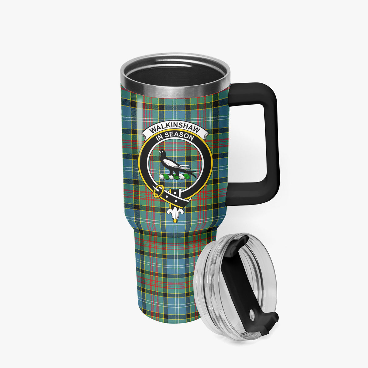 Walkinshaw Tartan Crest 40 oz Insulated Tumbler with Handle